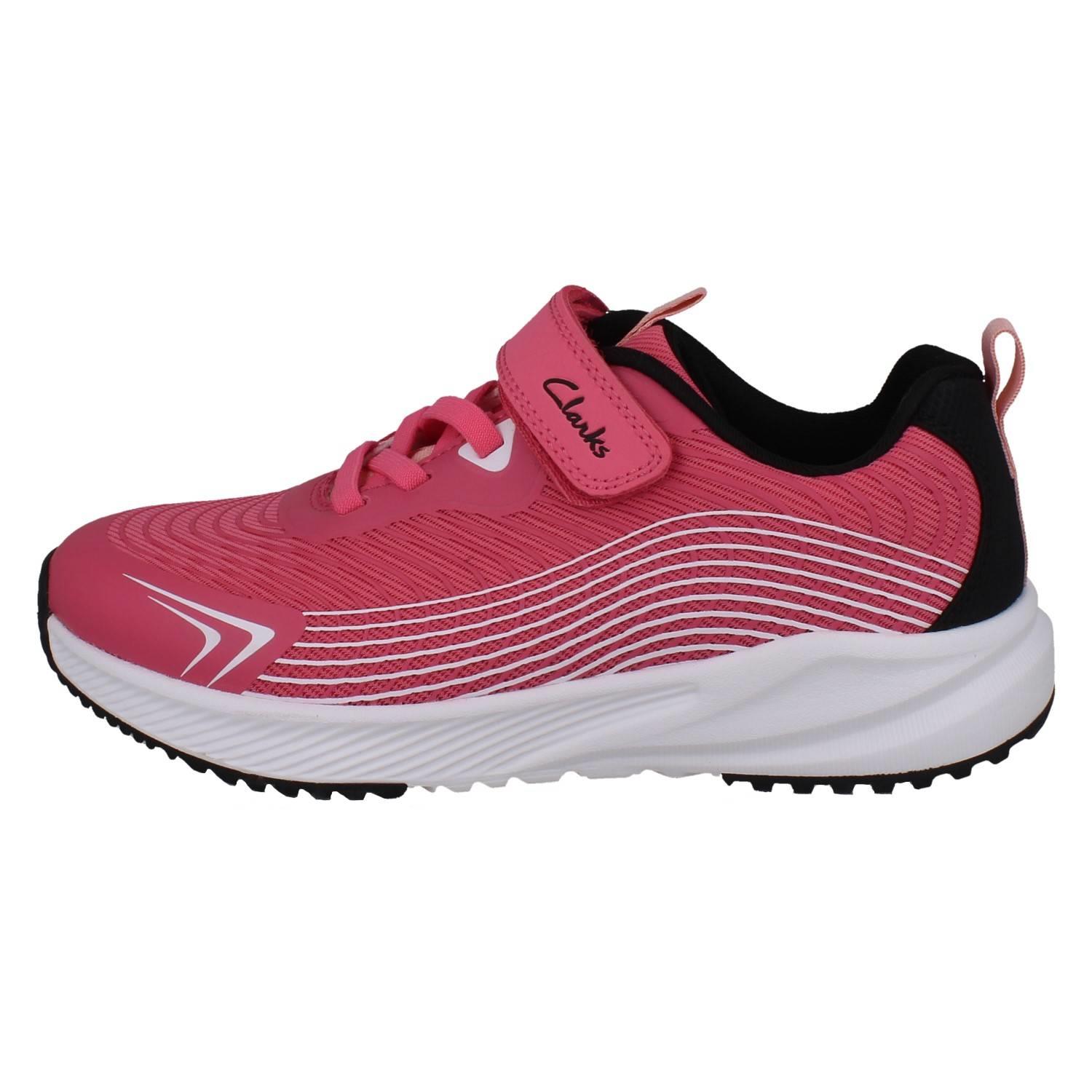 Kids Clarks Padded Textile Breathable Lightweight Sports Trainers *Deyes Dash* - Picture 30 of 64