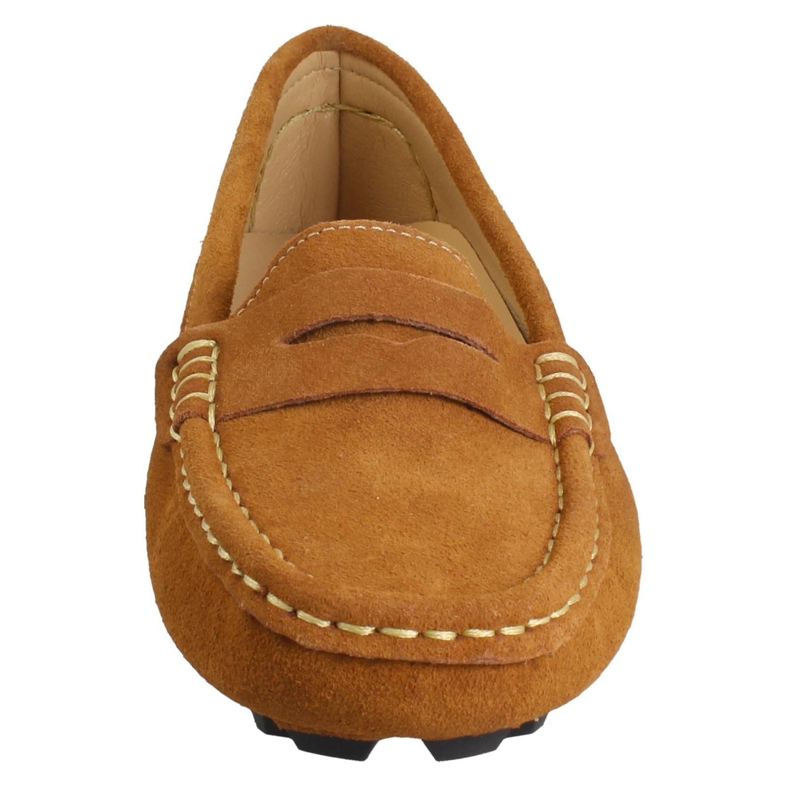 Ladies Down To Earth Suede Leather Slip On Moccasins F8R0593 - Picture 18 of 19