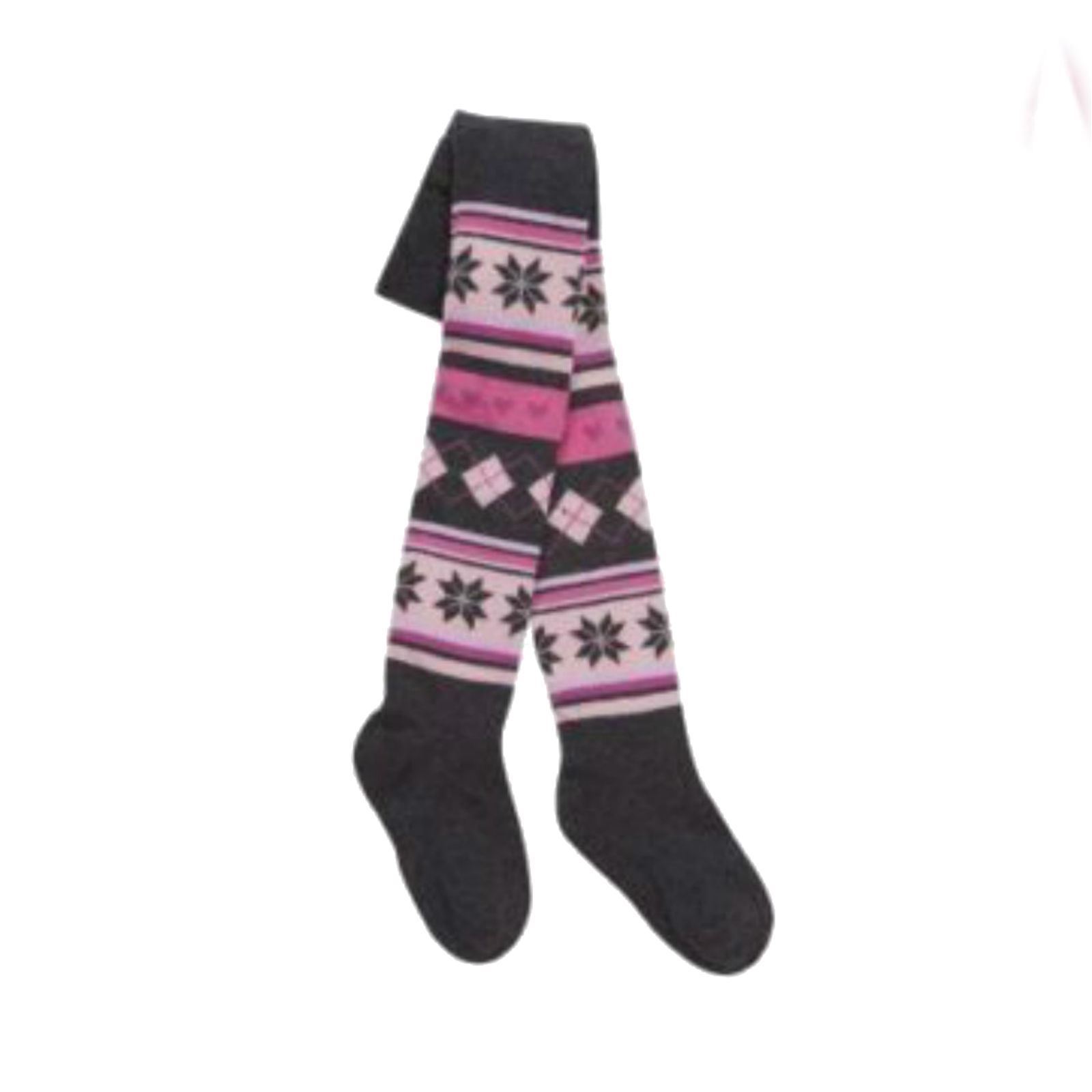 Girls Tick Tock Design Tights 45B115 - Picture 4 of 7