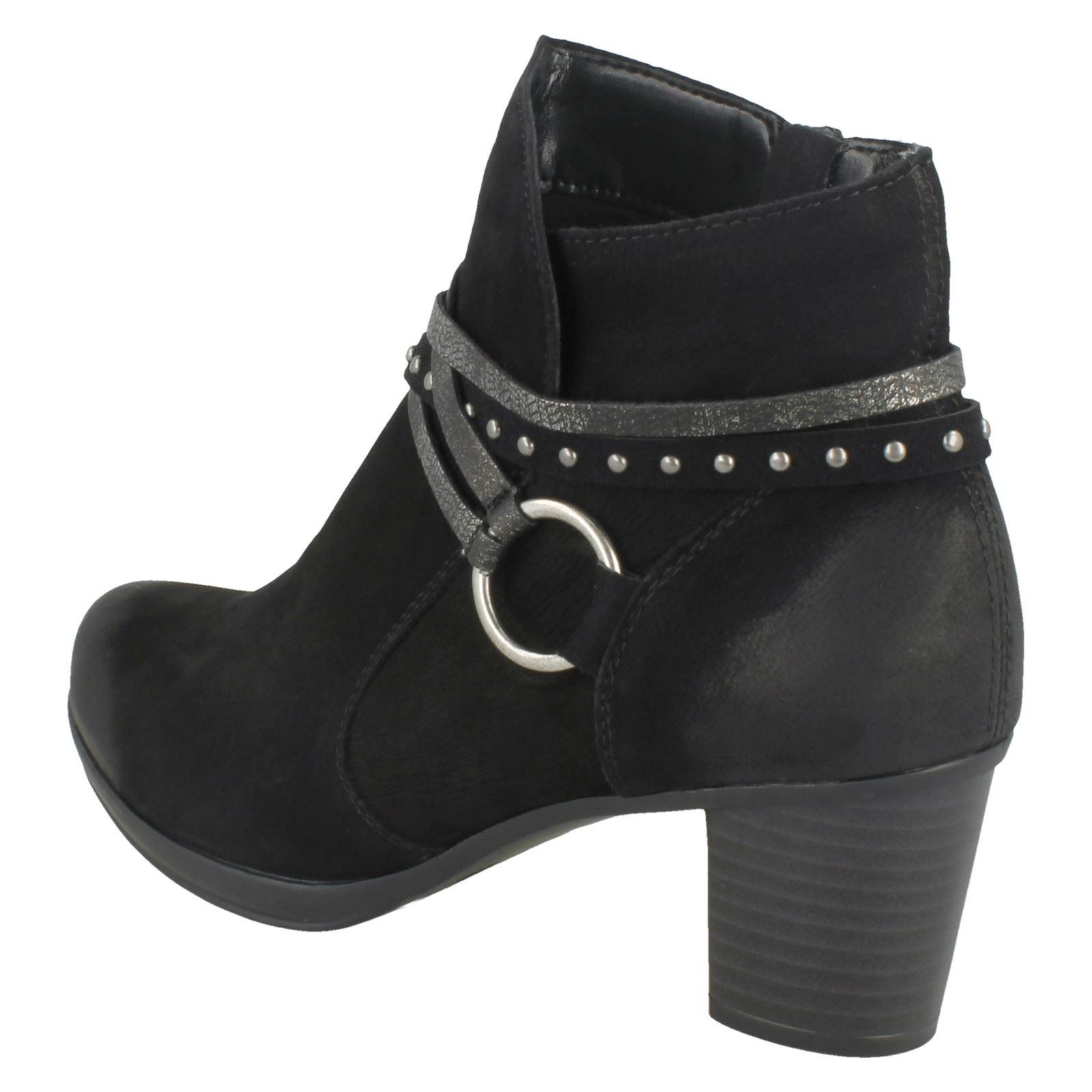 Damas REMONTE botas botas botas al tobillo detalle correa-R1580 8bf894 Damas REMONTE botas botas botas al tobillo detalle correa-R1580 8bf894