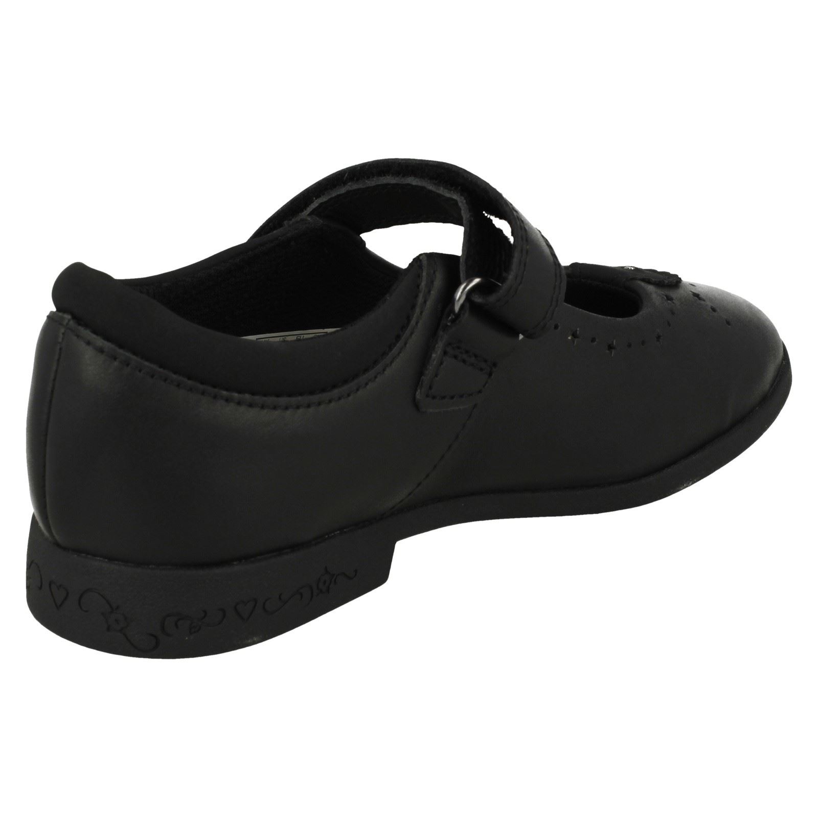 Girls Clarks Leather Patent School Shoes Strap Stars Mary Jane Magic Step Bar - Picture 6 of 19