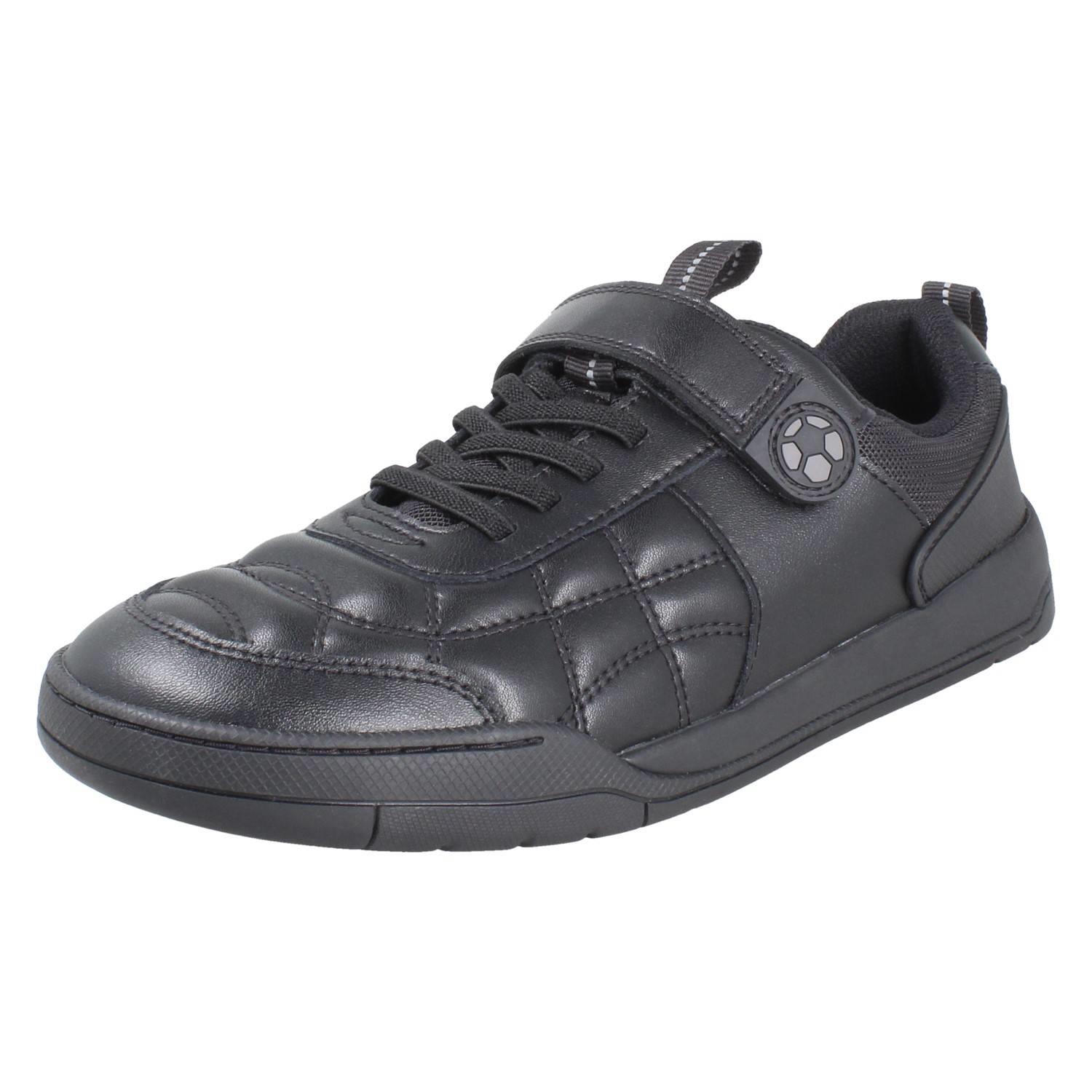 Jungen Clarks Gestepptes Leder Fußball Inspiriert Schulschuhe: Laser Kreuz - Bild 11 von 19