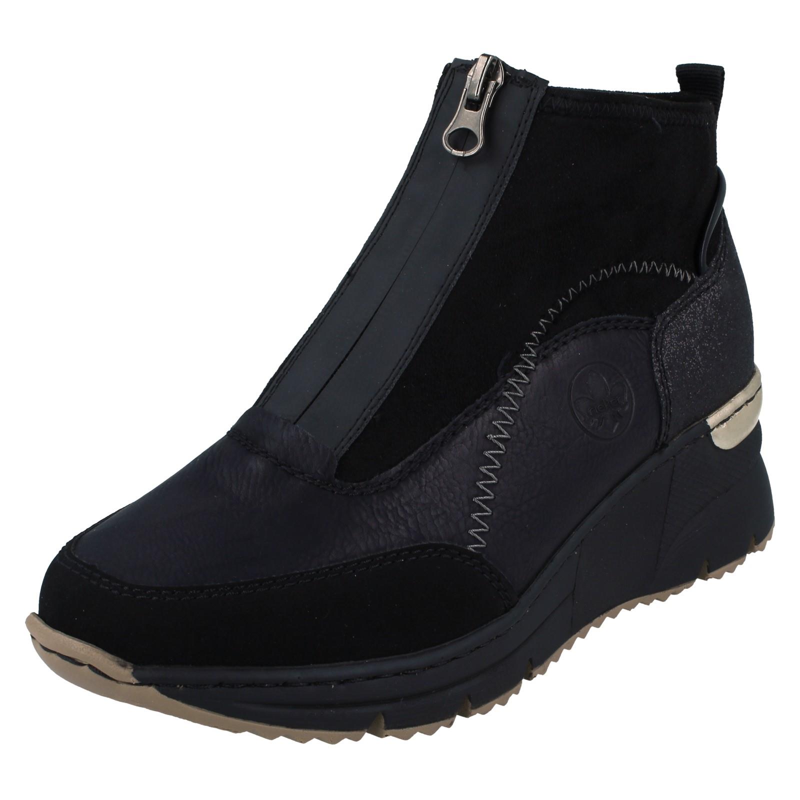 Produktbild von Rieker Stiefeletten Schnürstiefelette Warmfutter Z6648/14 Blau - Schuhe Stiefel Damen 99,99