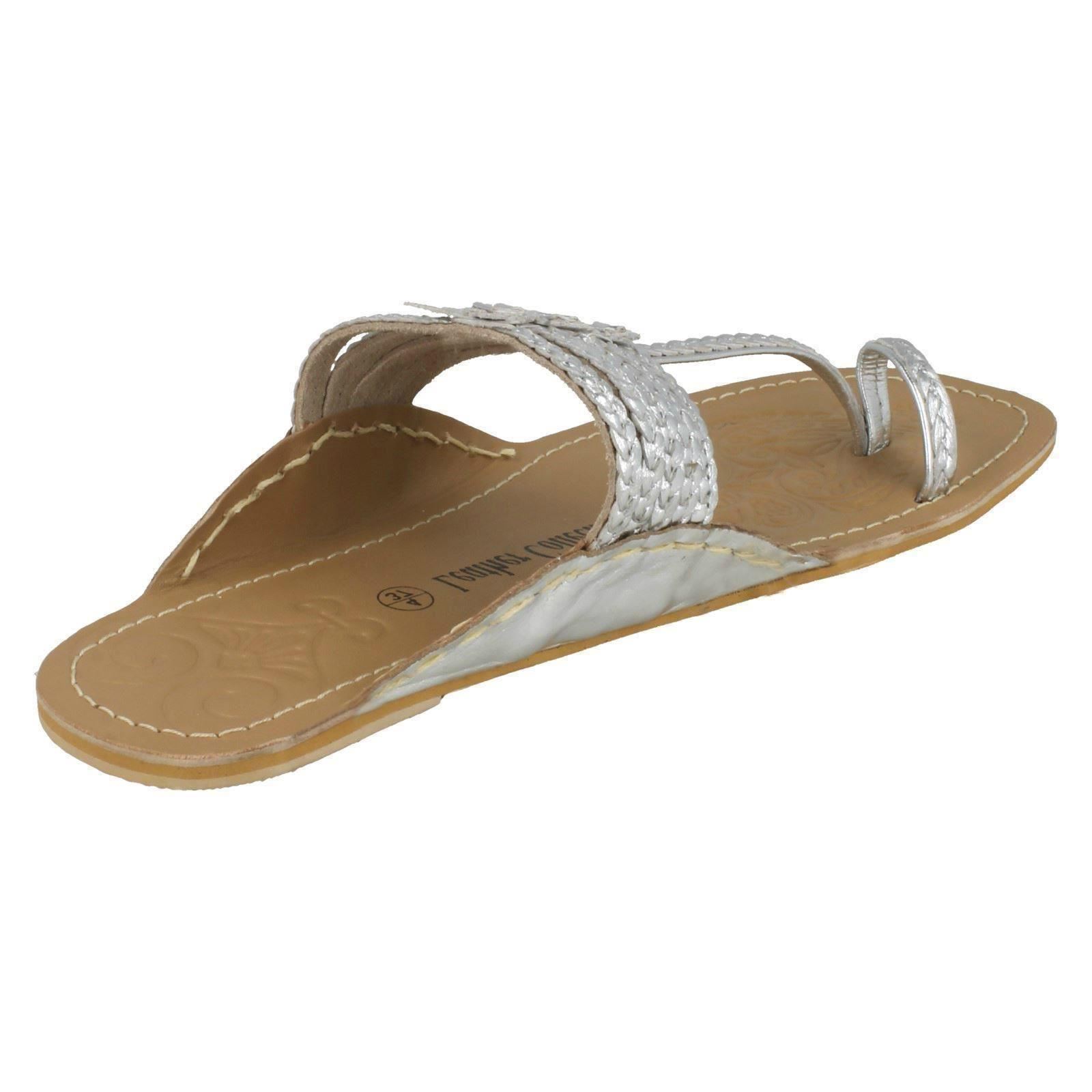 Ladies Leather Collection Flat Toeloop 'Braided Sandals' - Picture 33 of 55