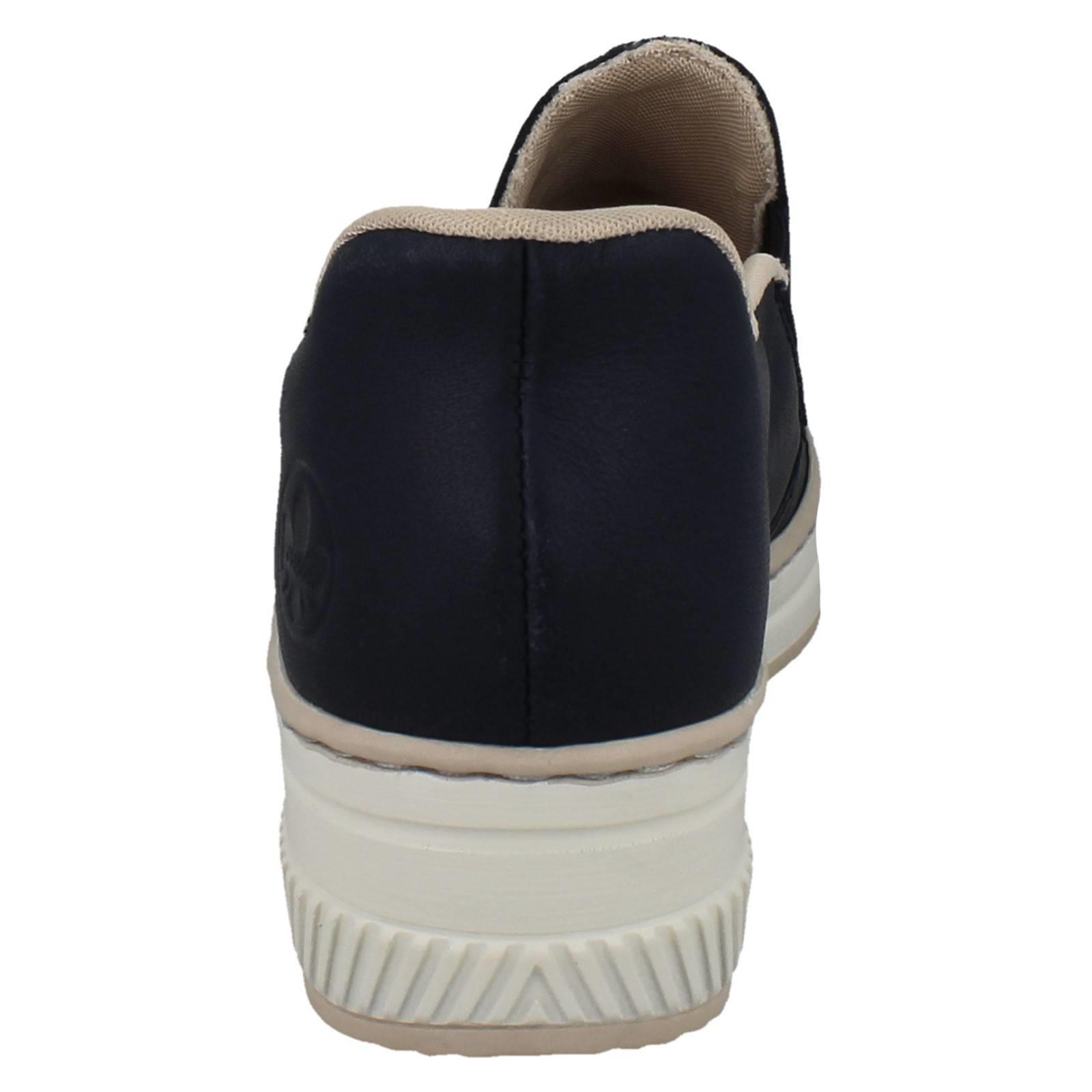 Ladies Rieker Wedge Sole Casual Square-Toe Slip On Shoes - 48761 - Picture 5 of 28