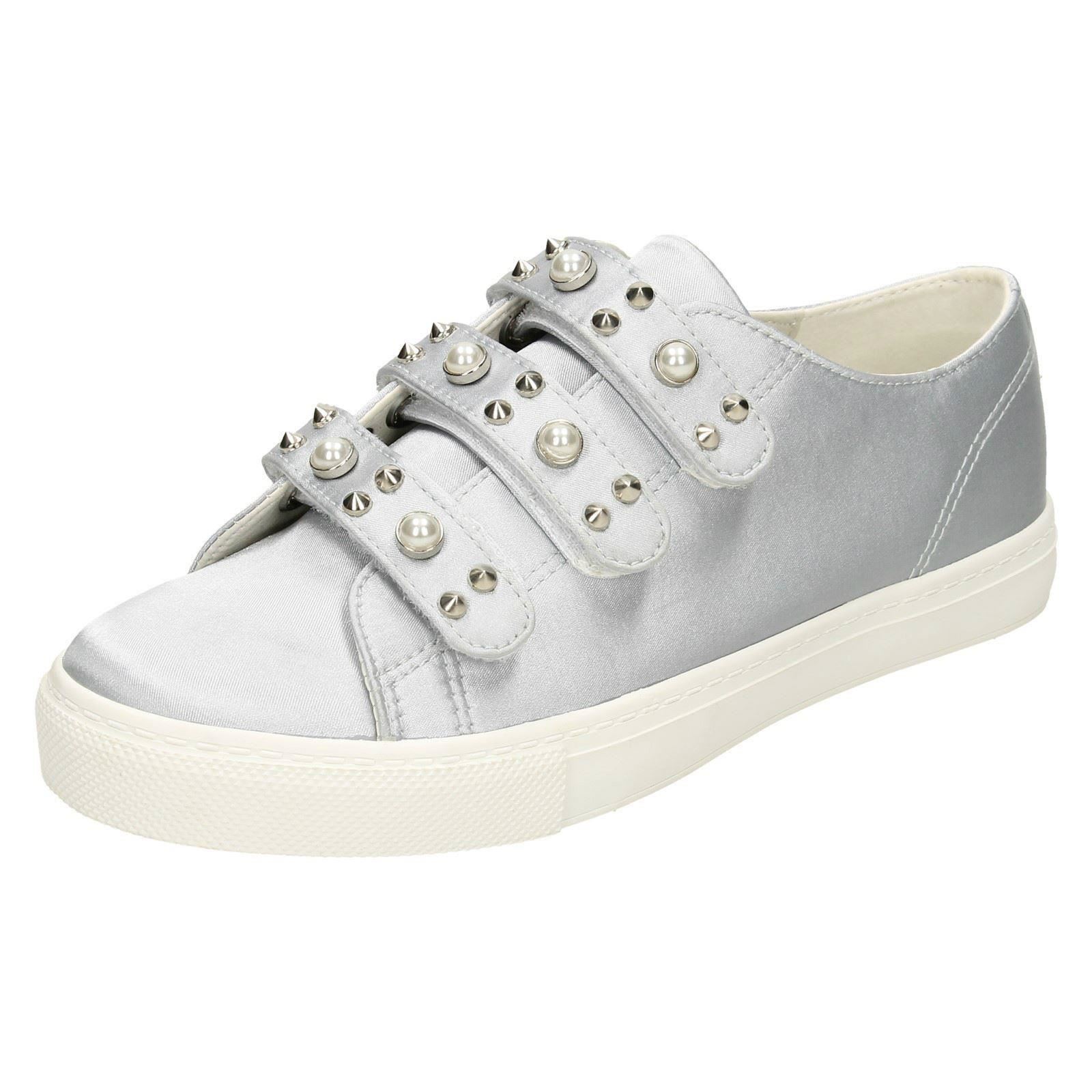 Ladies Spot On Pearl - Strap Trainers F8R0359 - Picture 11 of 28
