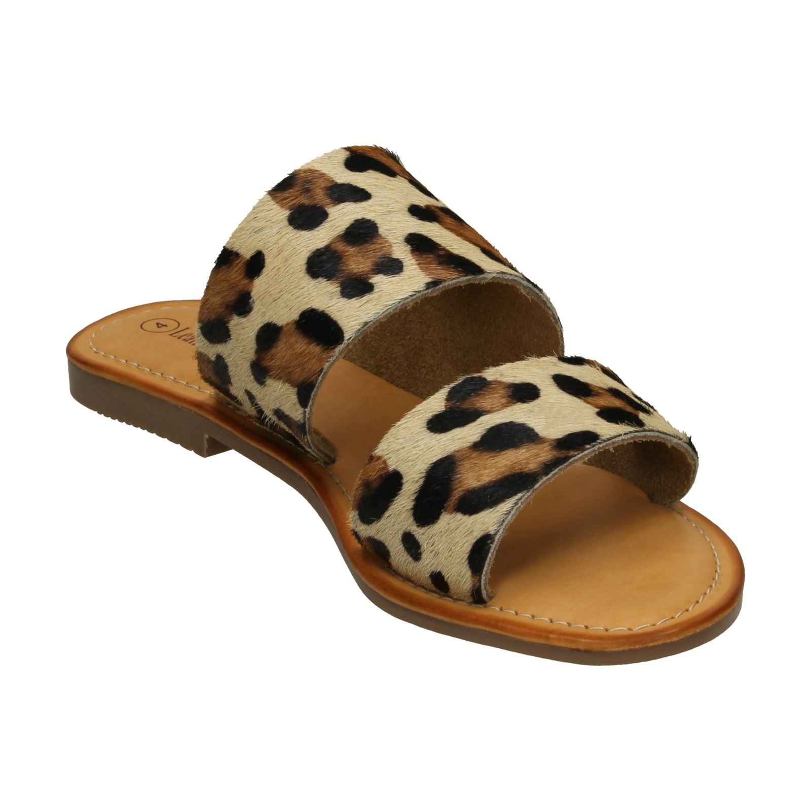 Ladies Leather Collection Double Strap Mules - Picture 26 of 28