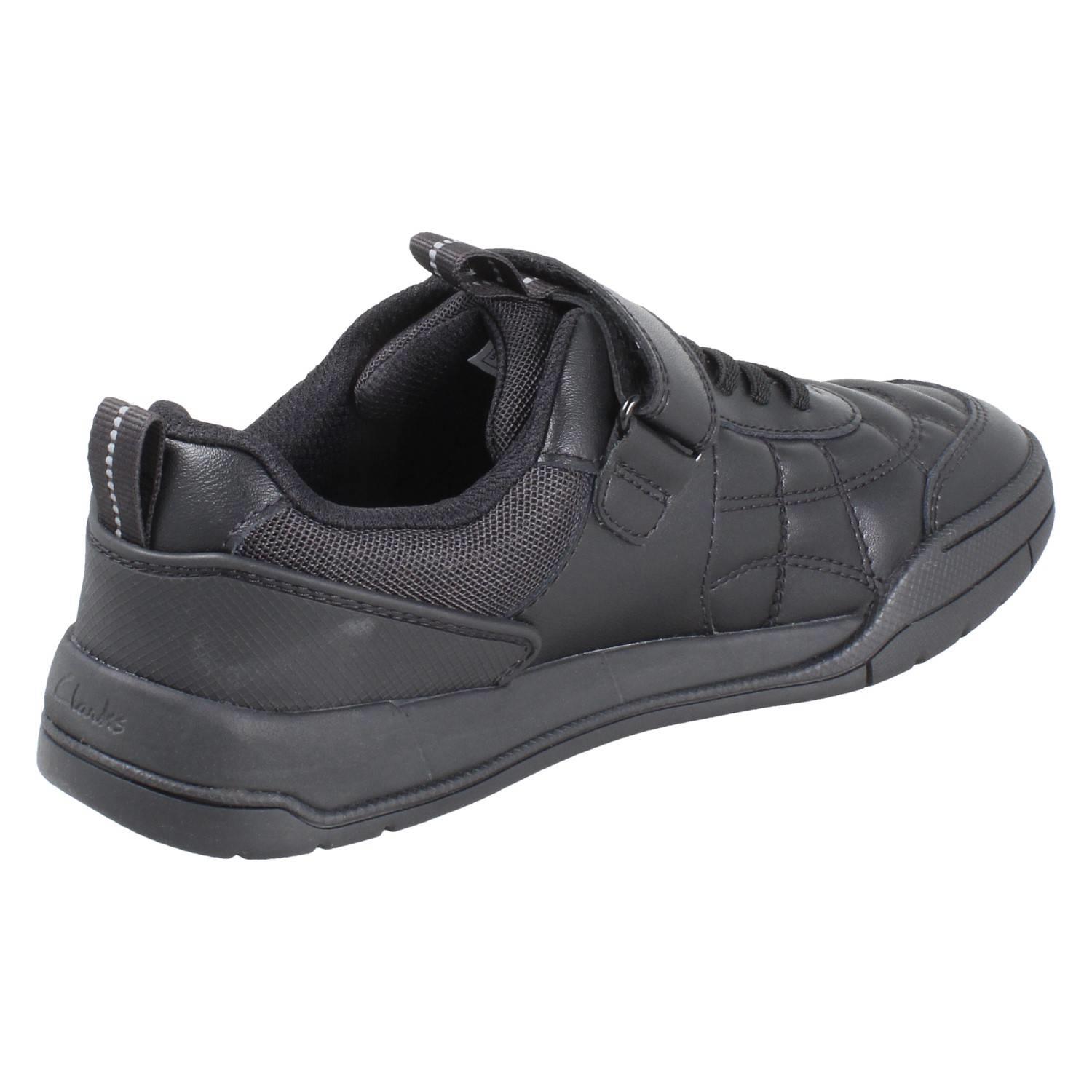 Jungen Clarks Gestepptes Leder Fußball Inspiriert Schulschuhe: Laser Kreuz - Bild 12 von 19