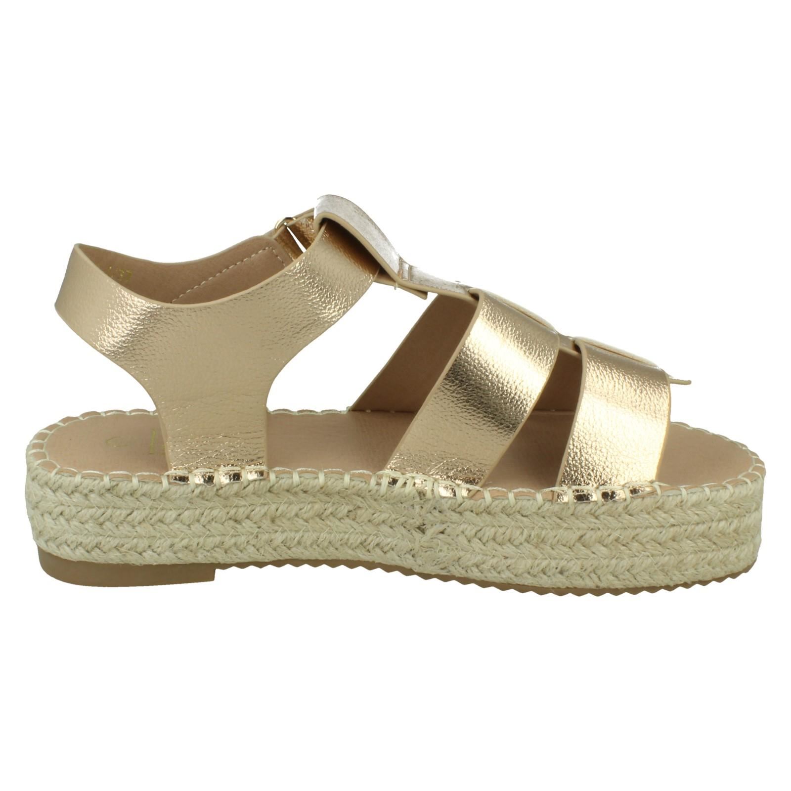 Ladies Down to Earth Gladiator Platform Espadrille with Ankle Strap *F1R2084* - Picture 16 of 28