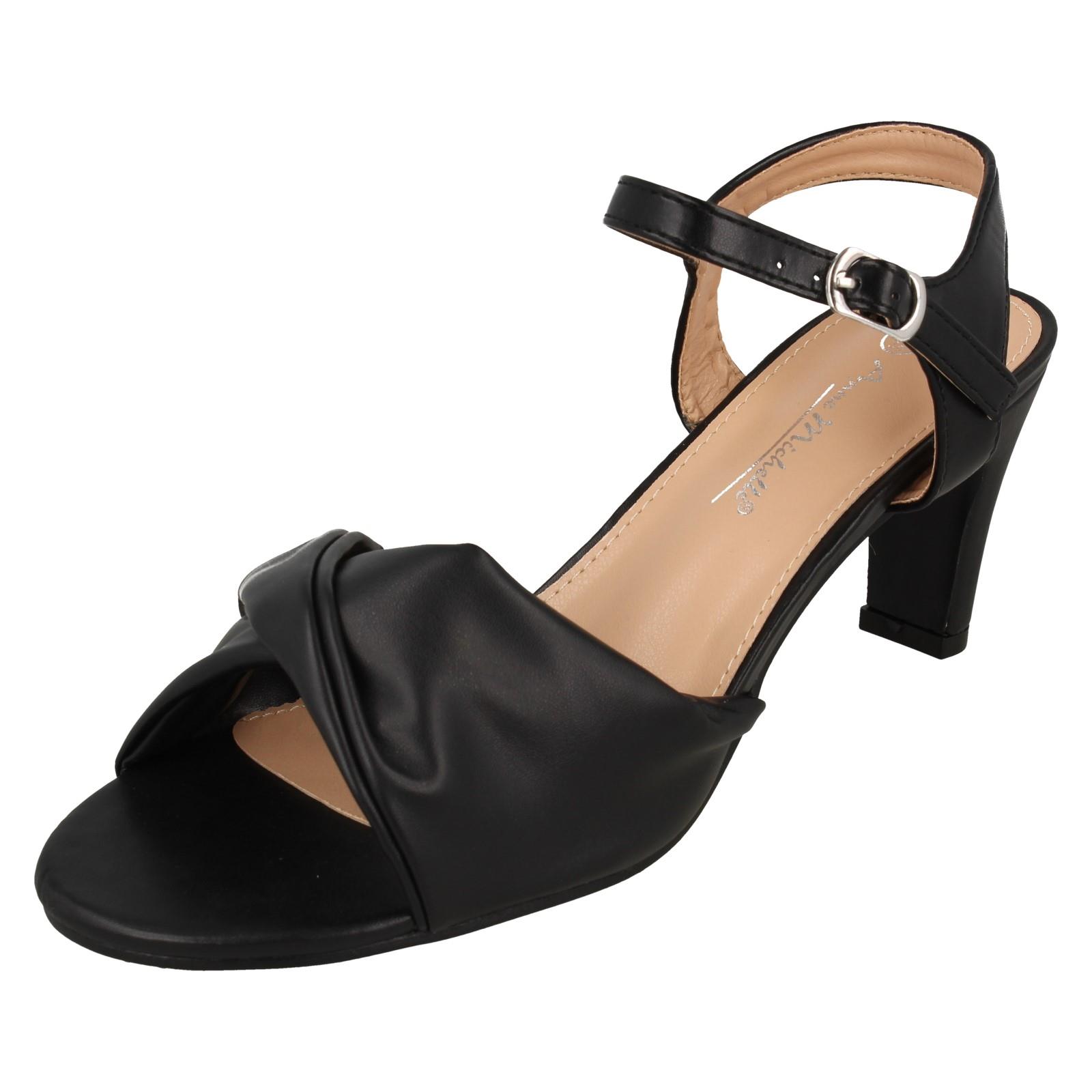 Ladies F1R2111 Anne Michelle Mid Heel Casual Wide Fit Sandals - Picture 11 of 46