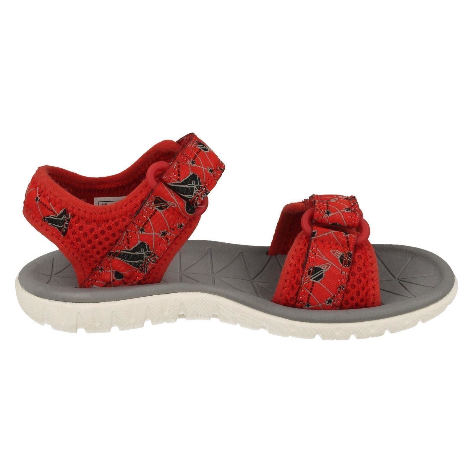 Childrens Clarks Casual Hook & Loop Textile Summer Sandals Surfing Tide K - Picture 61 of 73
