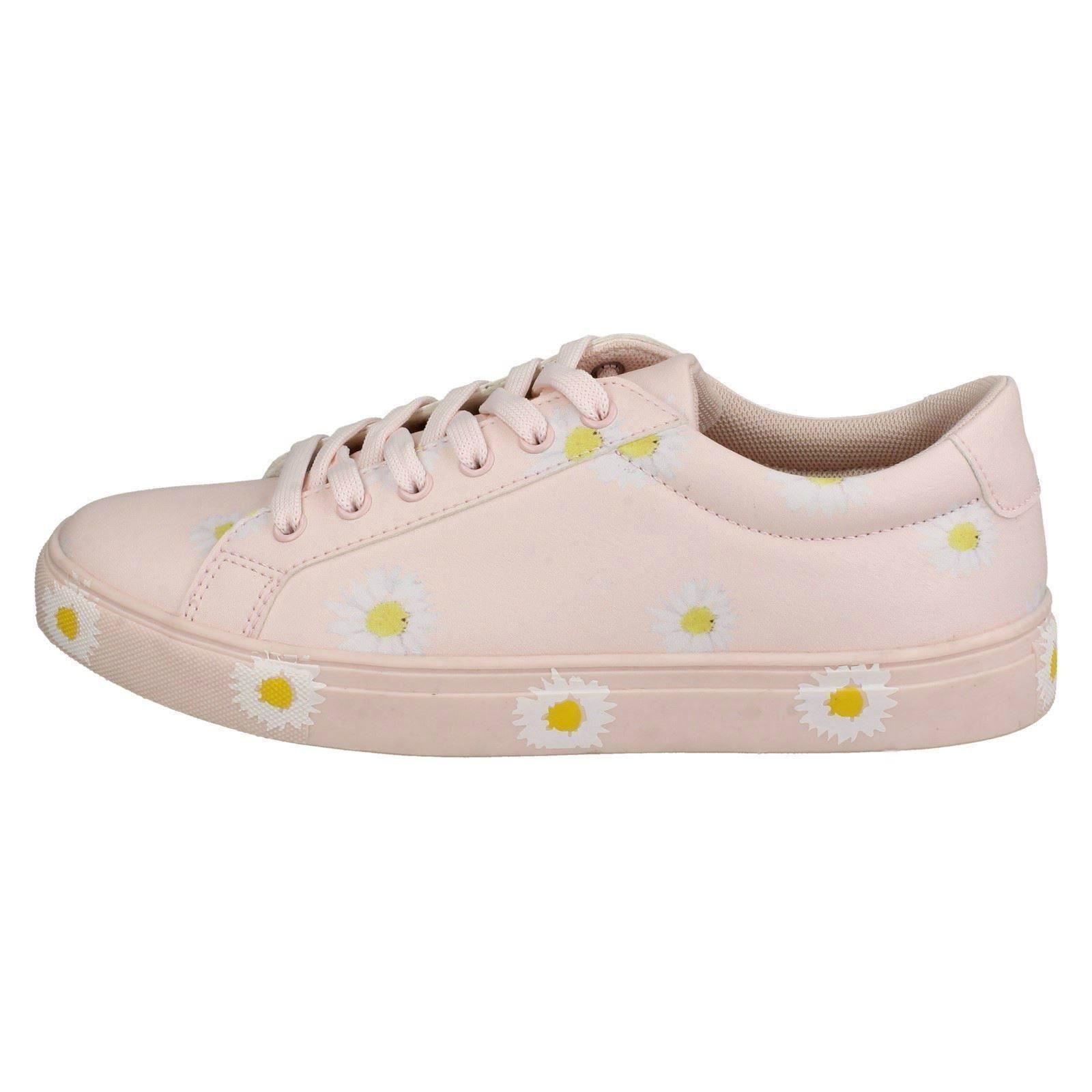 Ladies Spot On Daisy Print Pumps, Trainers F8R0348 - Picture 21 of 28