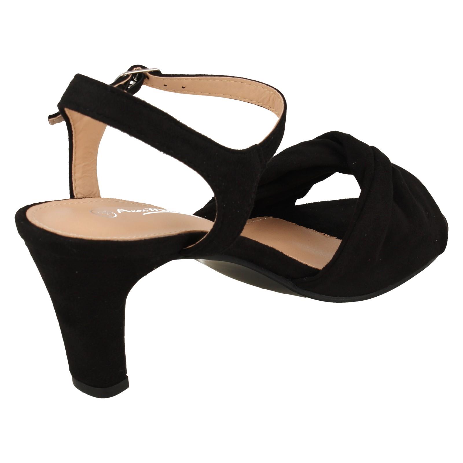 Ladies F1R2111 Anne Michelle Mid Heel Casual Wide Fit Sandals - Picture 6 of 46