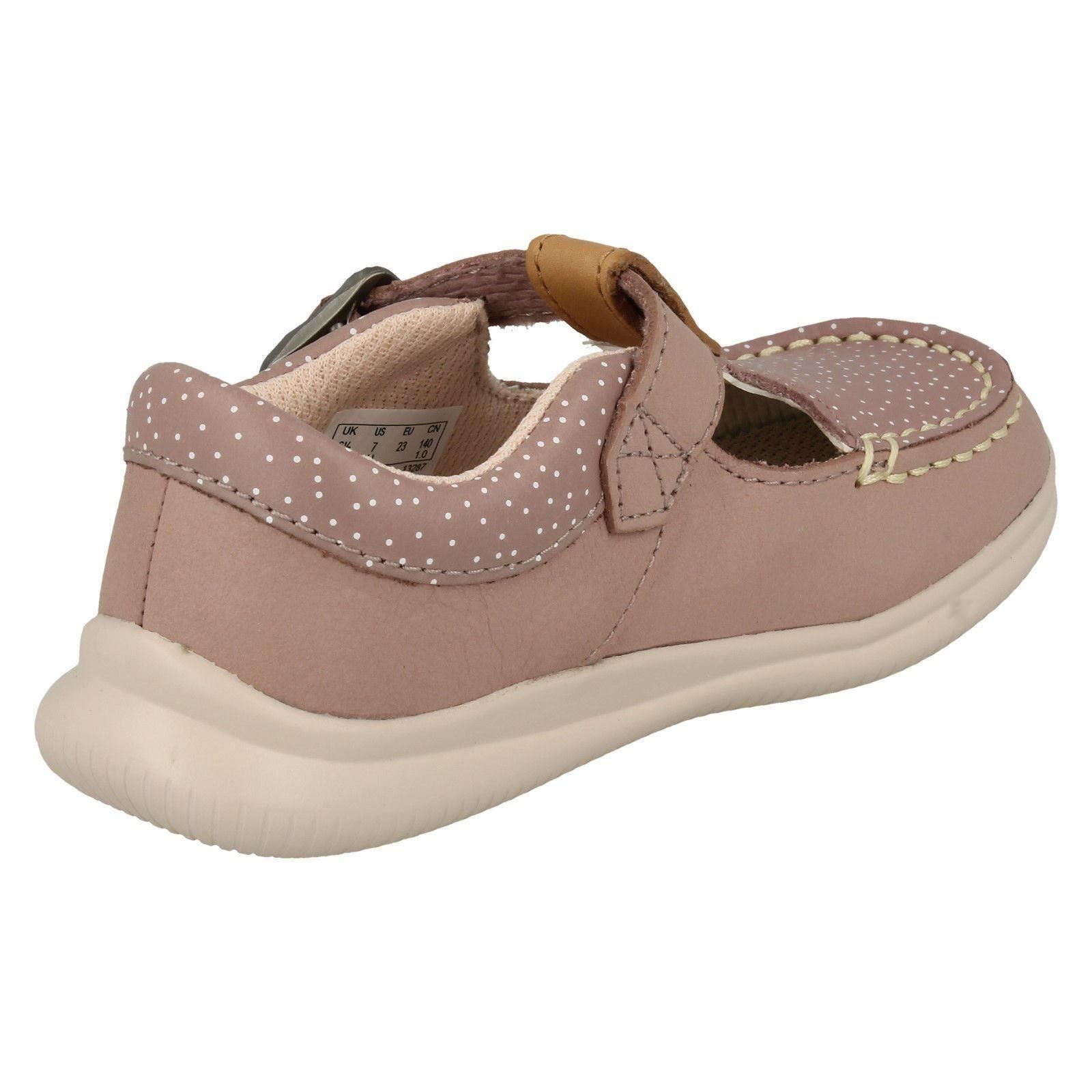 Girls Clarks Casual T-Bar Shoes 'Cloud Rosa' - Picture 26 of 27