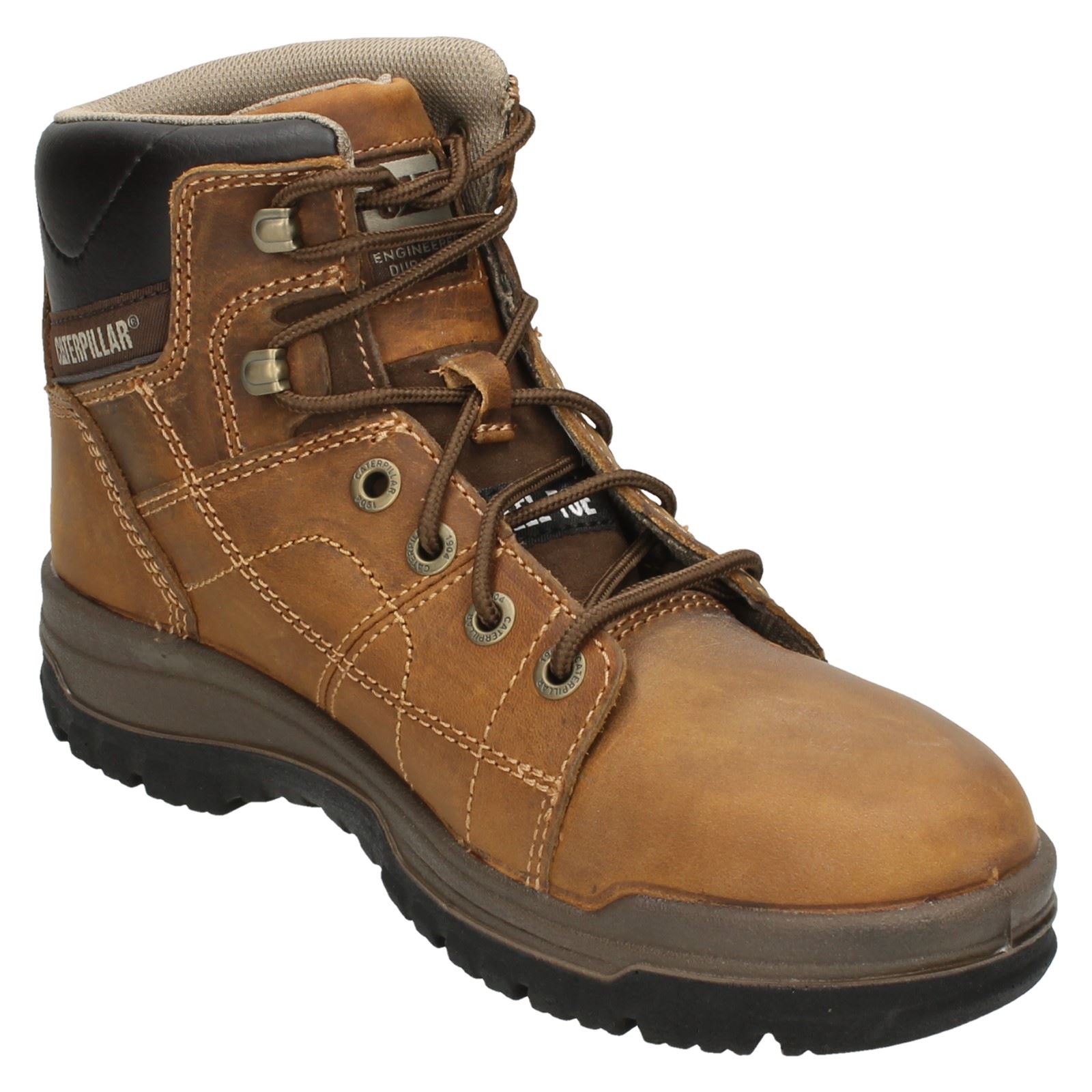 Mens Caterpillar Dimen Hi Leather Lace Up Steel Toe Cap Boots eBay