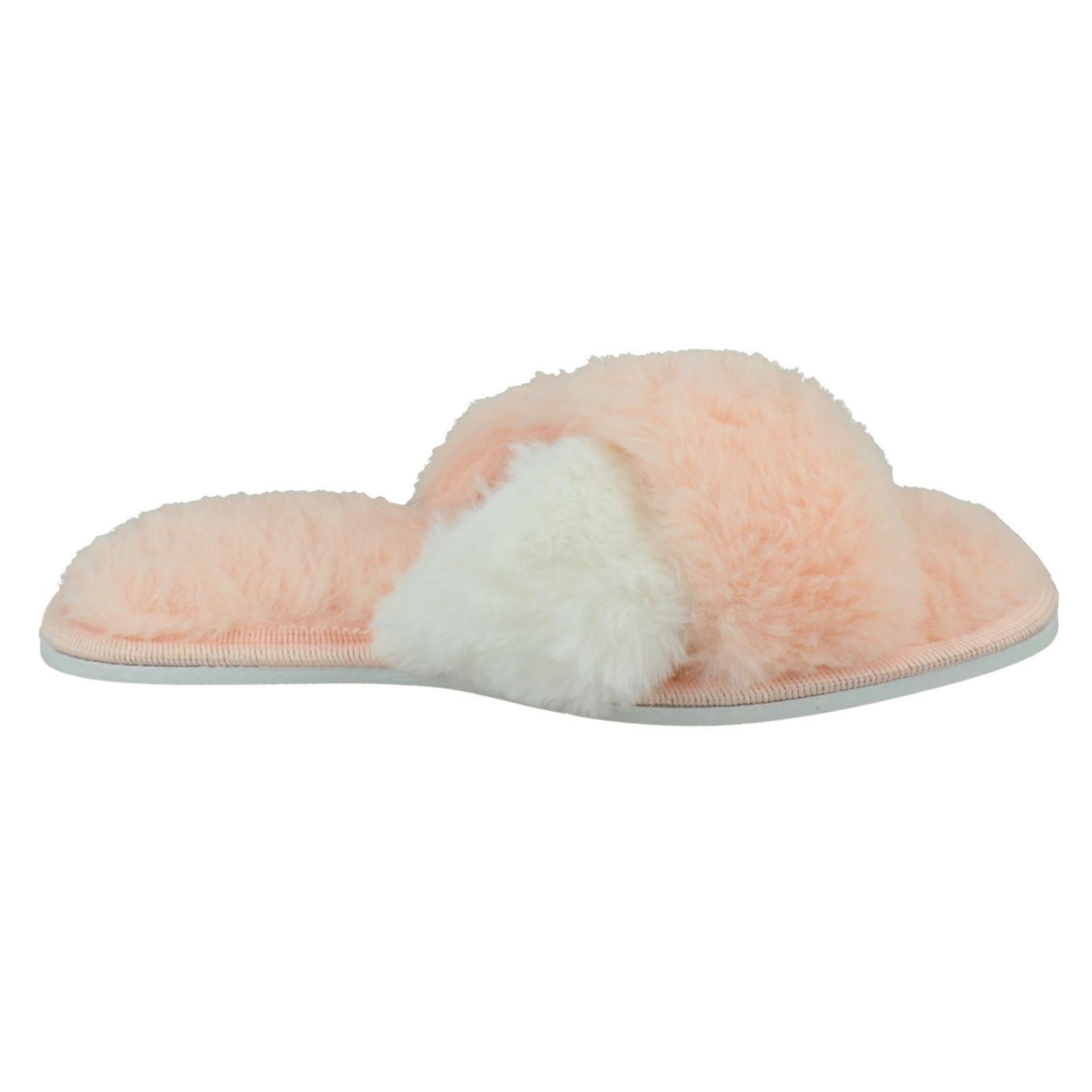 Girls Spot On Fluffy Mule Slippers - Picture 7 of 19