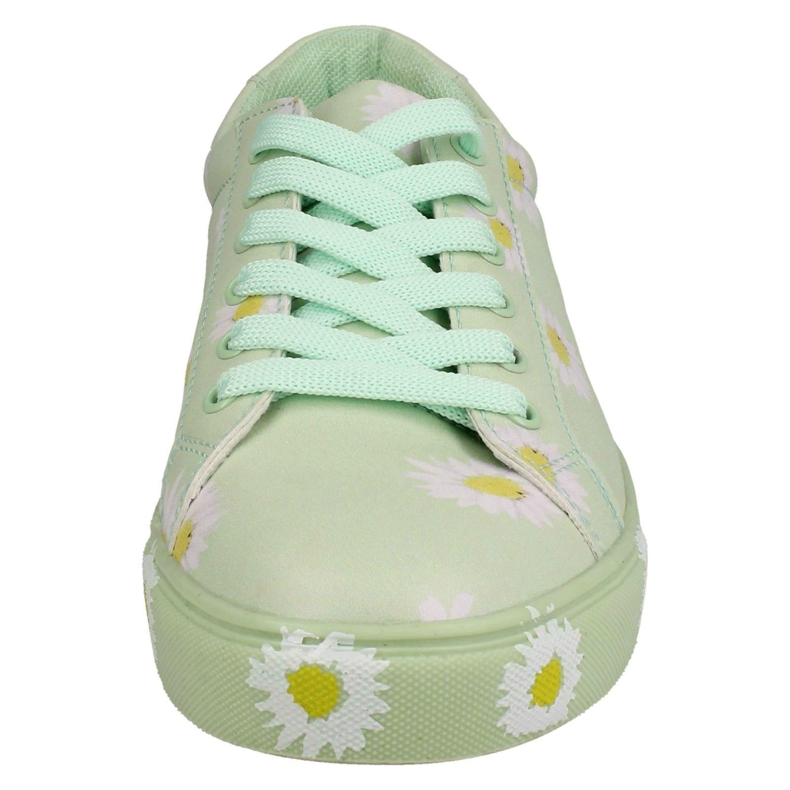 Ladies Spot On Daisy Print Pumps, Trainers F8R0348 - Picture 9 of 28