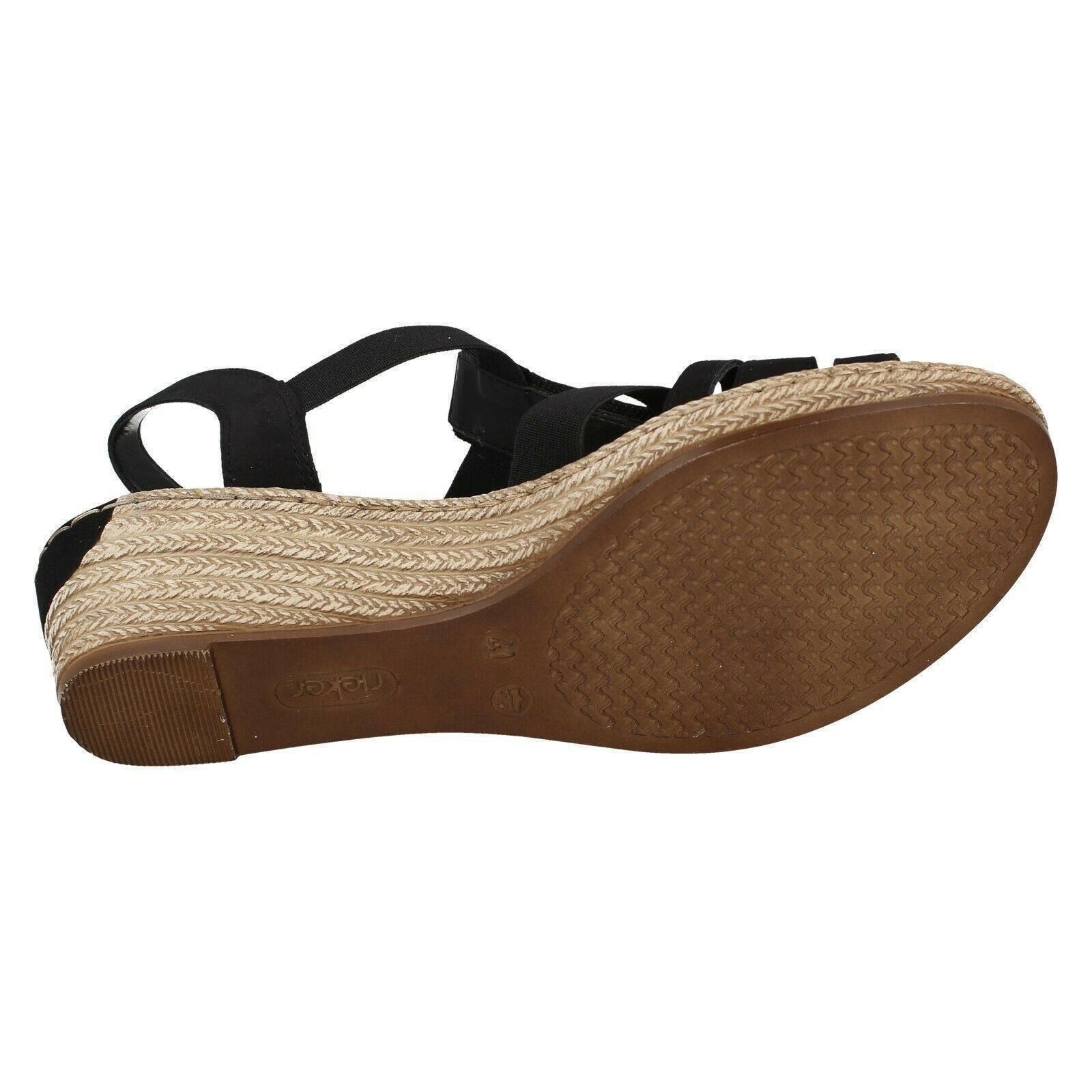Ladies Rieker Wedge Heeled Sandals '624B4' | eBay
