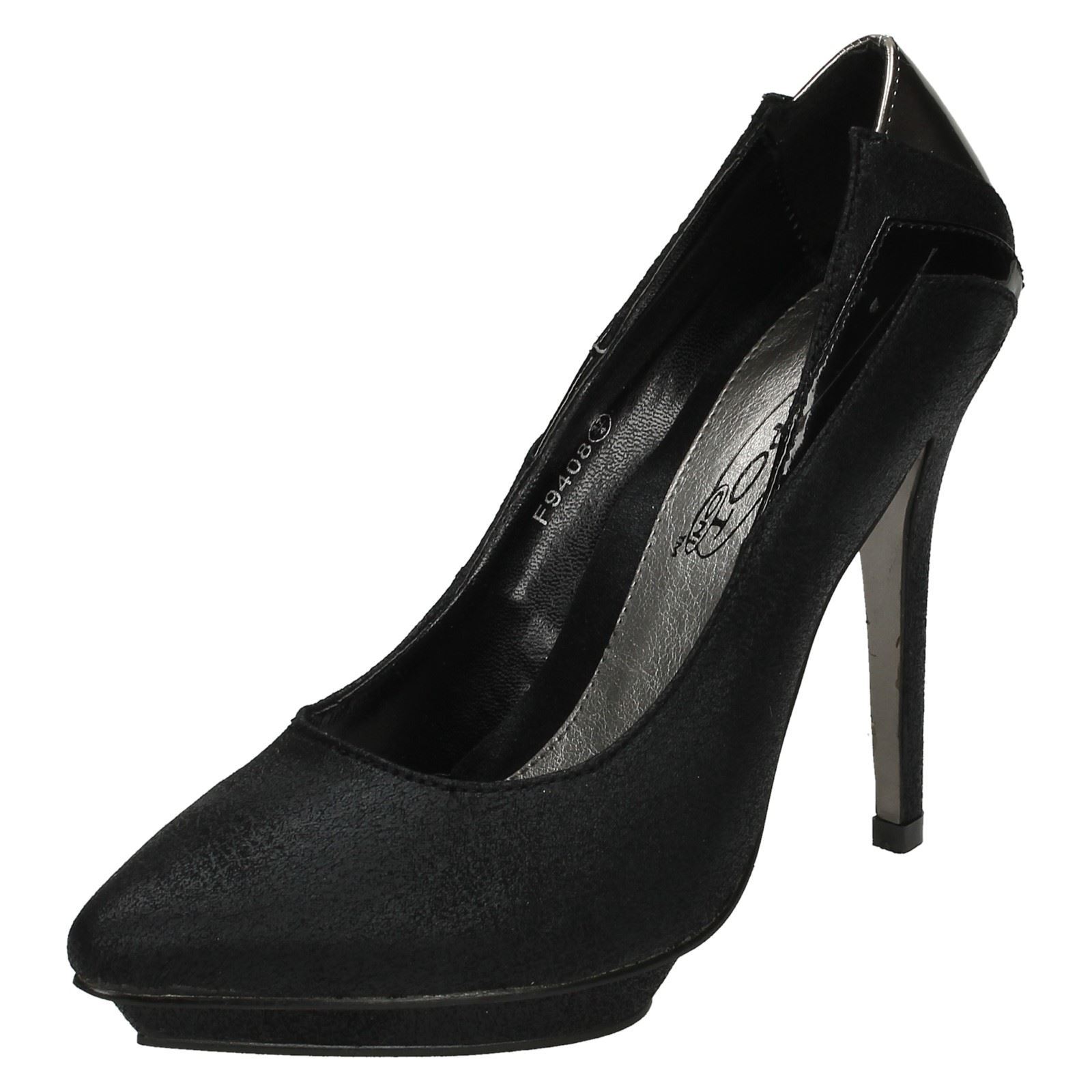 Ladies Spot On Pointed Toe Platform Heels | eBay