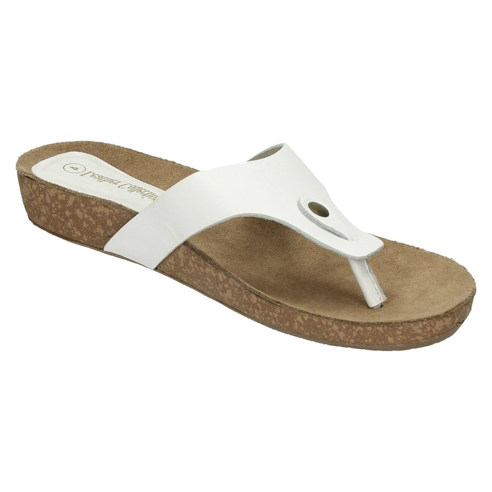 Ladies Leather Collection Casual Toe - Post Sandals - Picture 35 of 37