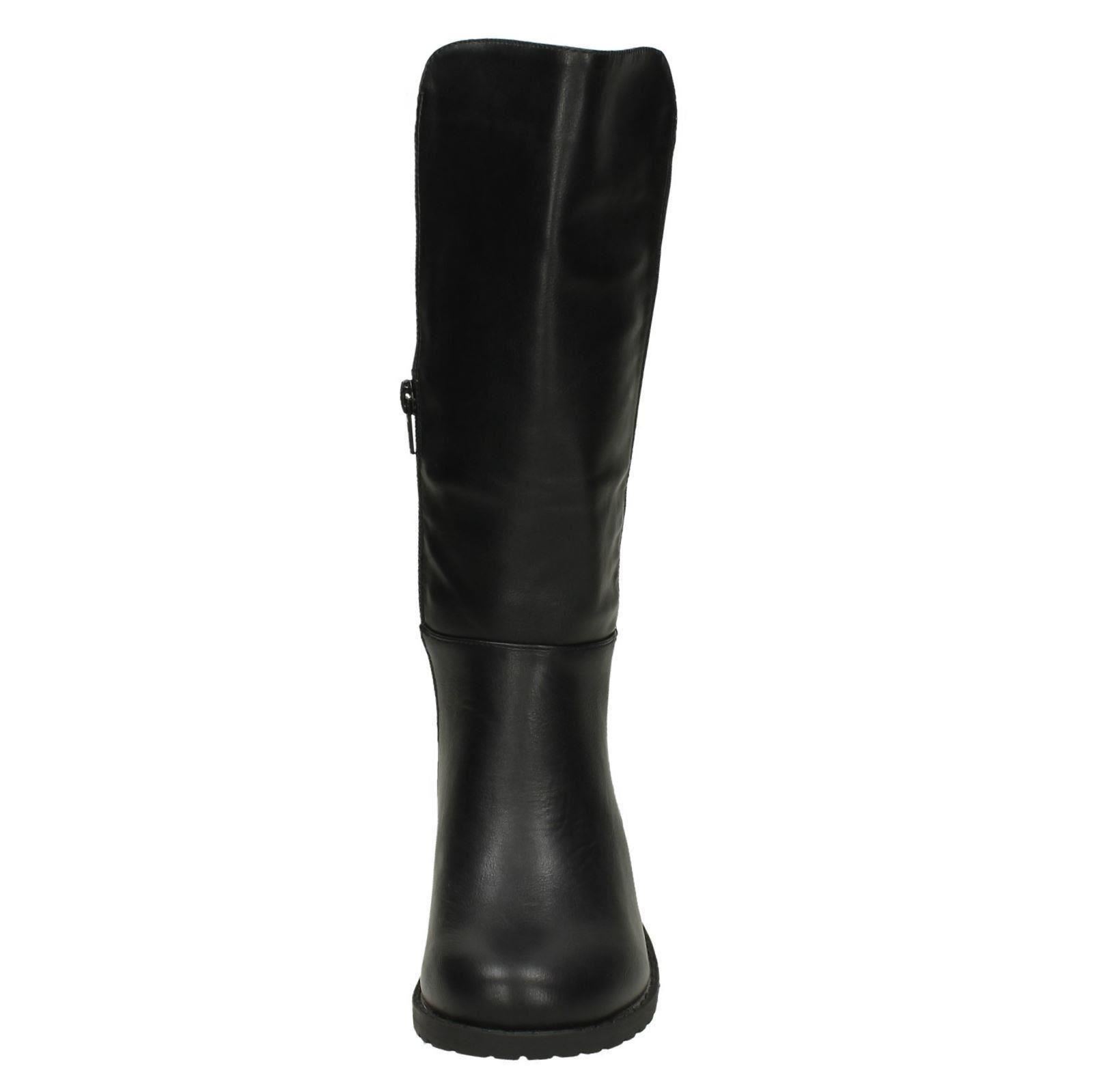 Girls Spot On Mid Heel Calf Boots - Picture 10 of 19