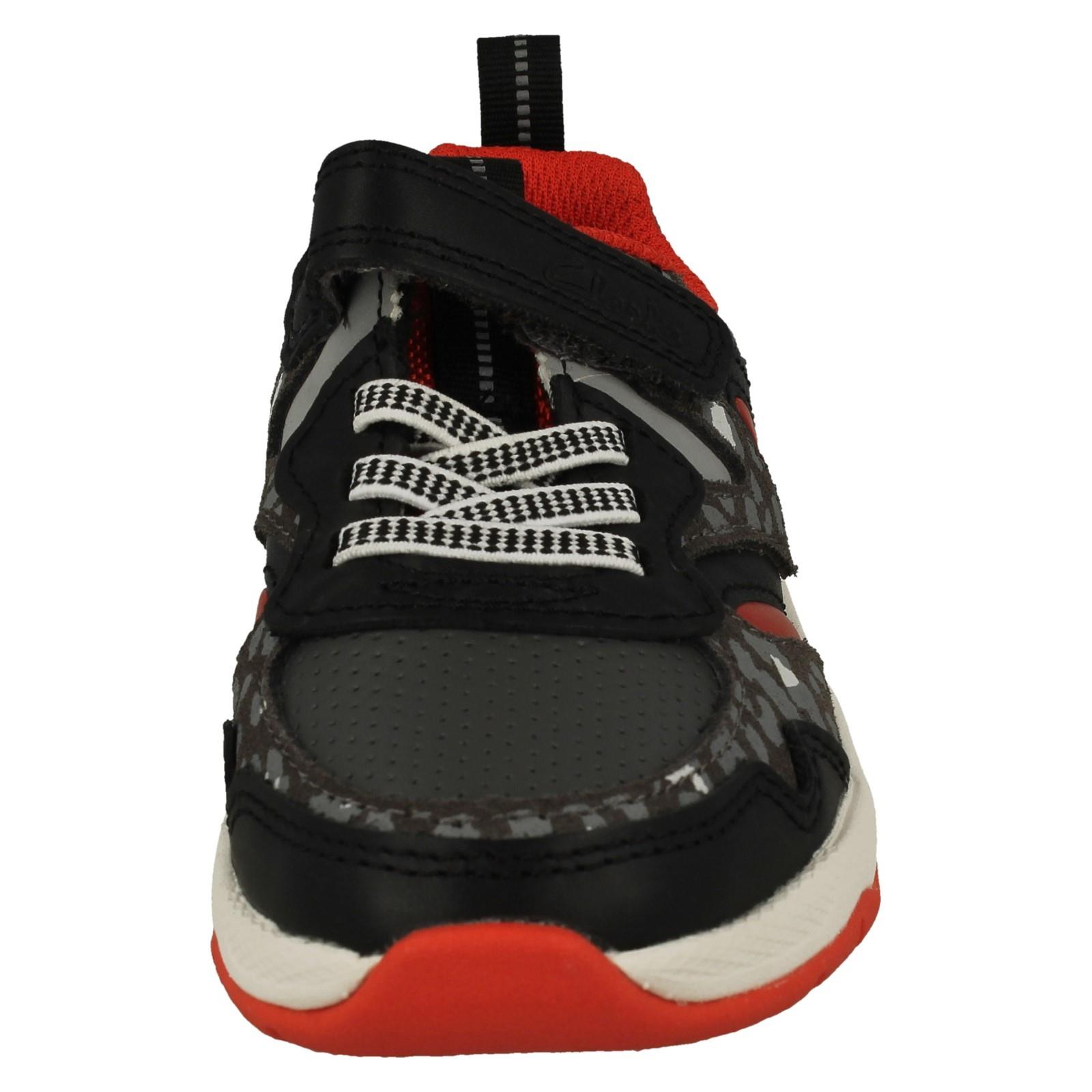 Childrens Clarks Stylish Big Cat Inspired Claw Detailed Trainers Clowder Run K - Picture 27 of 29