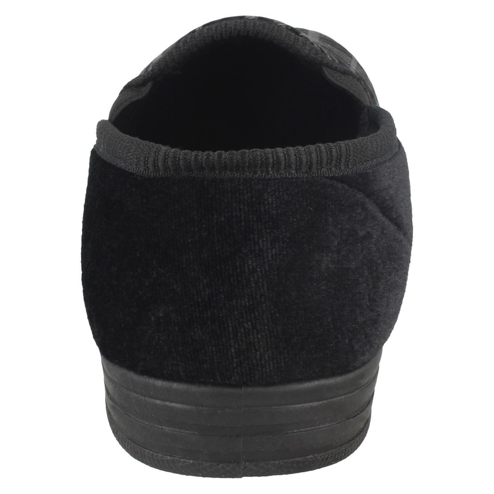 Mens Spot On 'Checked Slippers' - Picture 6 of 19