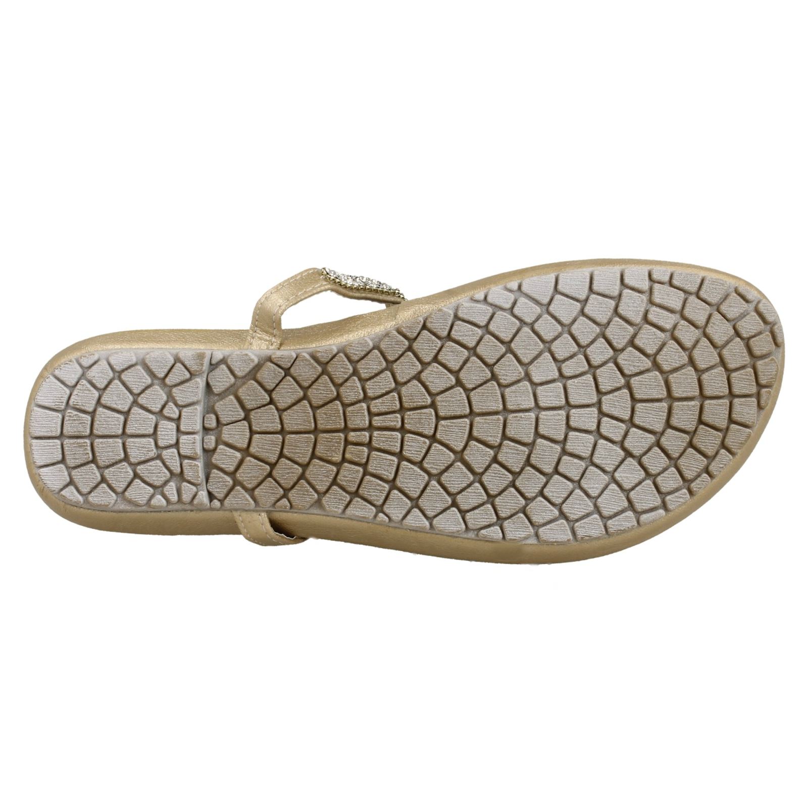 Ladies Spot On Flat Toe Post Sandals With Twisted Diamante Strap eBay