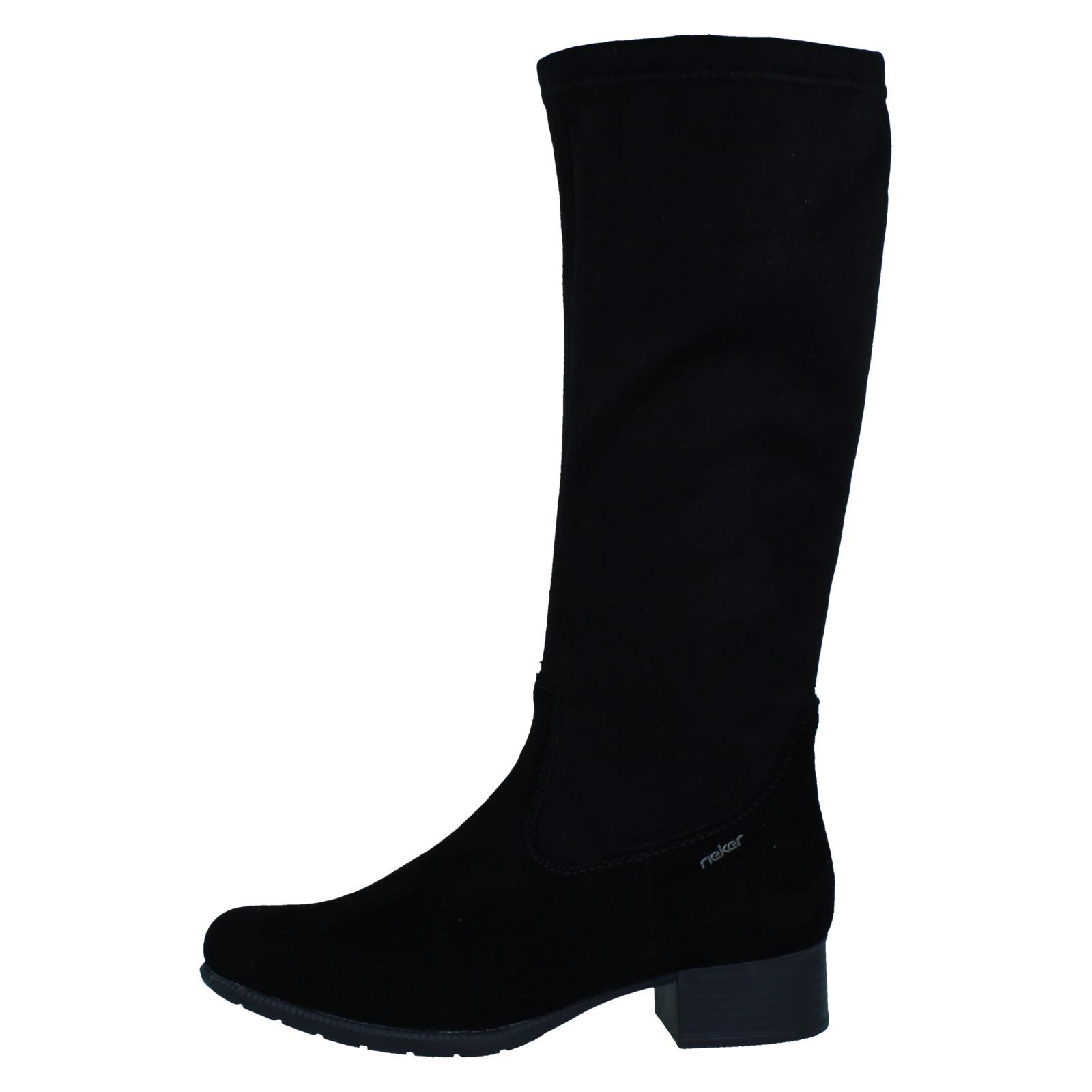 Ladies Rieker Knee High Boots With Fleece Lining '78654' - Picture 3 of 10