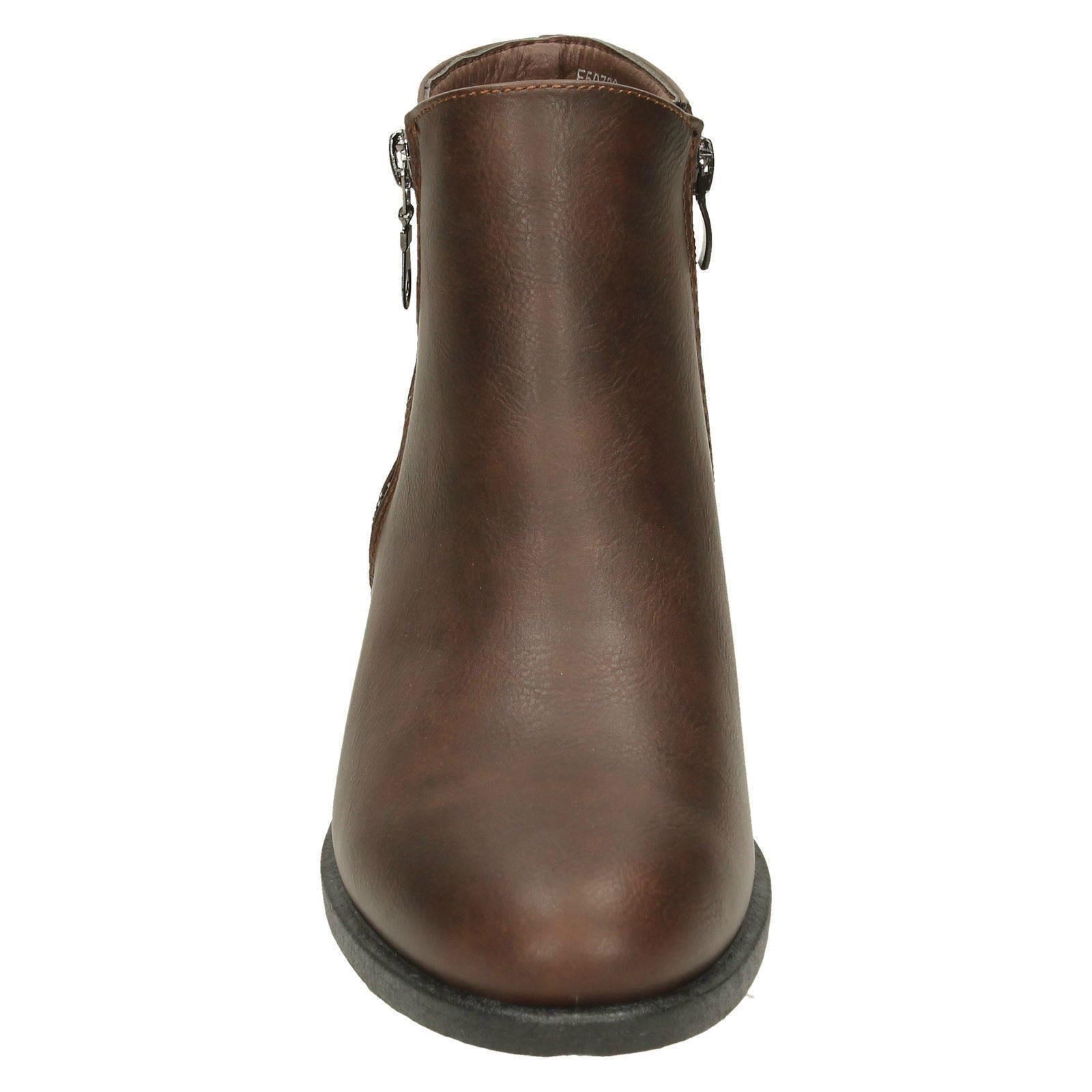 Botas al tobillo informales de tacón medio para dama F5R0736 - Imagen 18 de 19