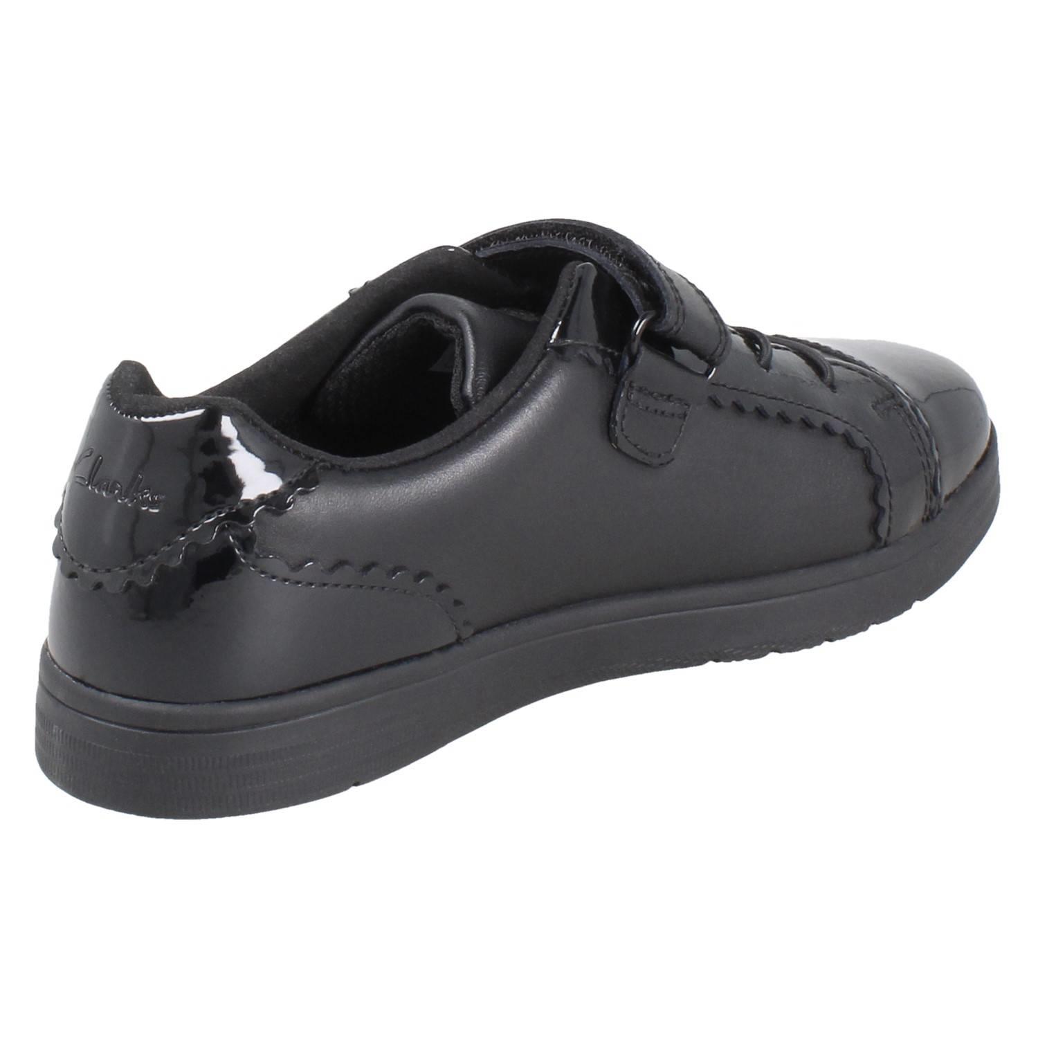 Girls Clarks Leather Closed Top School Shoes With Removable Charms *Disco Charm* - Picture 6 of 10