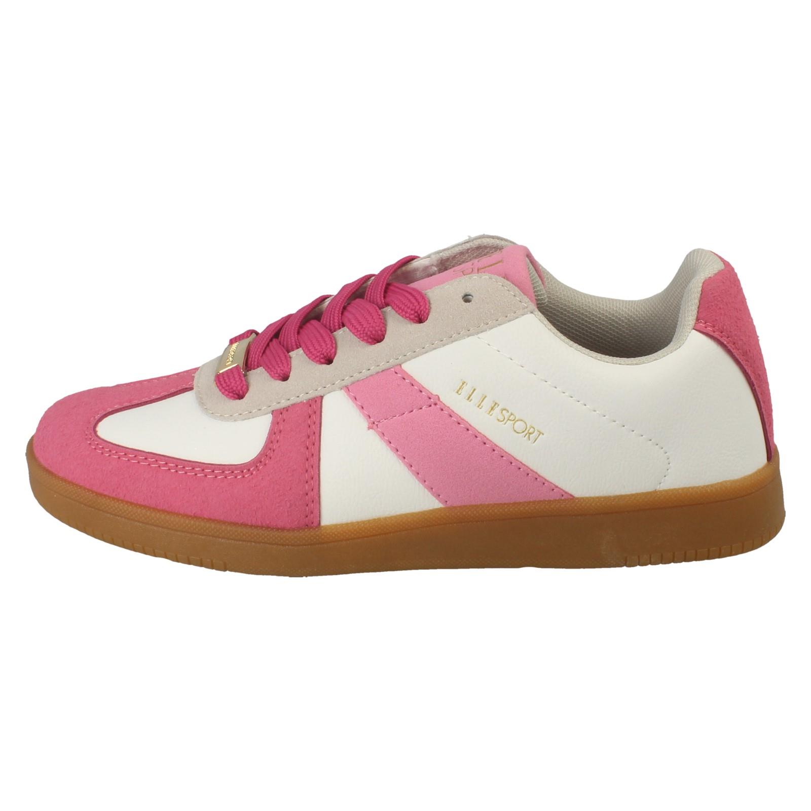 Damen Elle Sport Freizeit Schnürschuhe Sportlich Fitnessstudio Turnschuhe Schuhe F7R339 - Bild 3 von 10