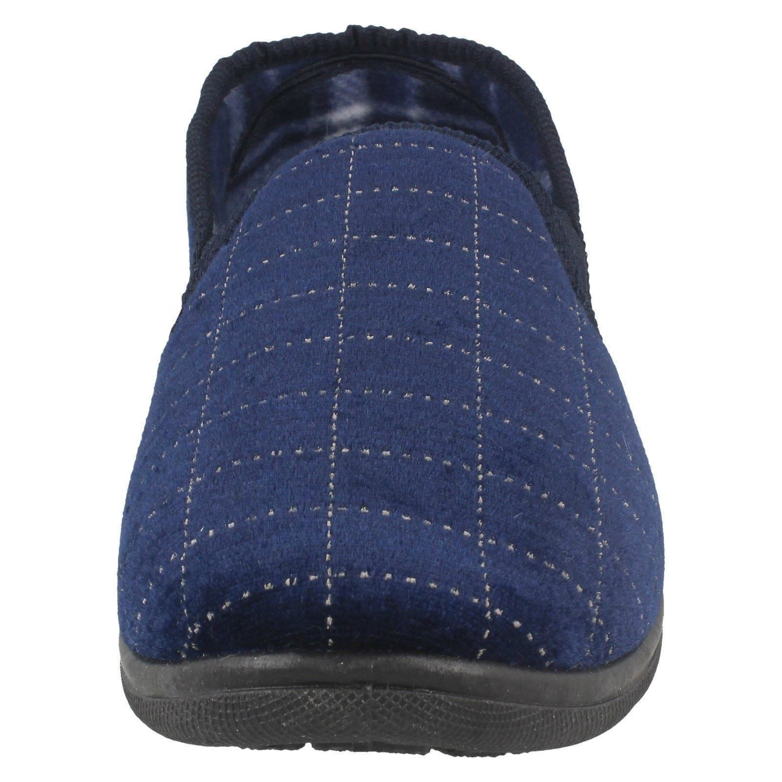 Mens Spot On Check Casual Slippers - Picture 19 of 19