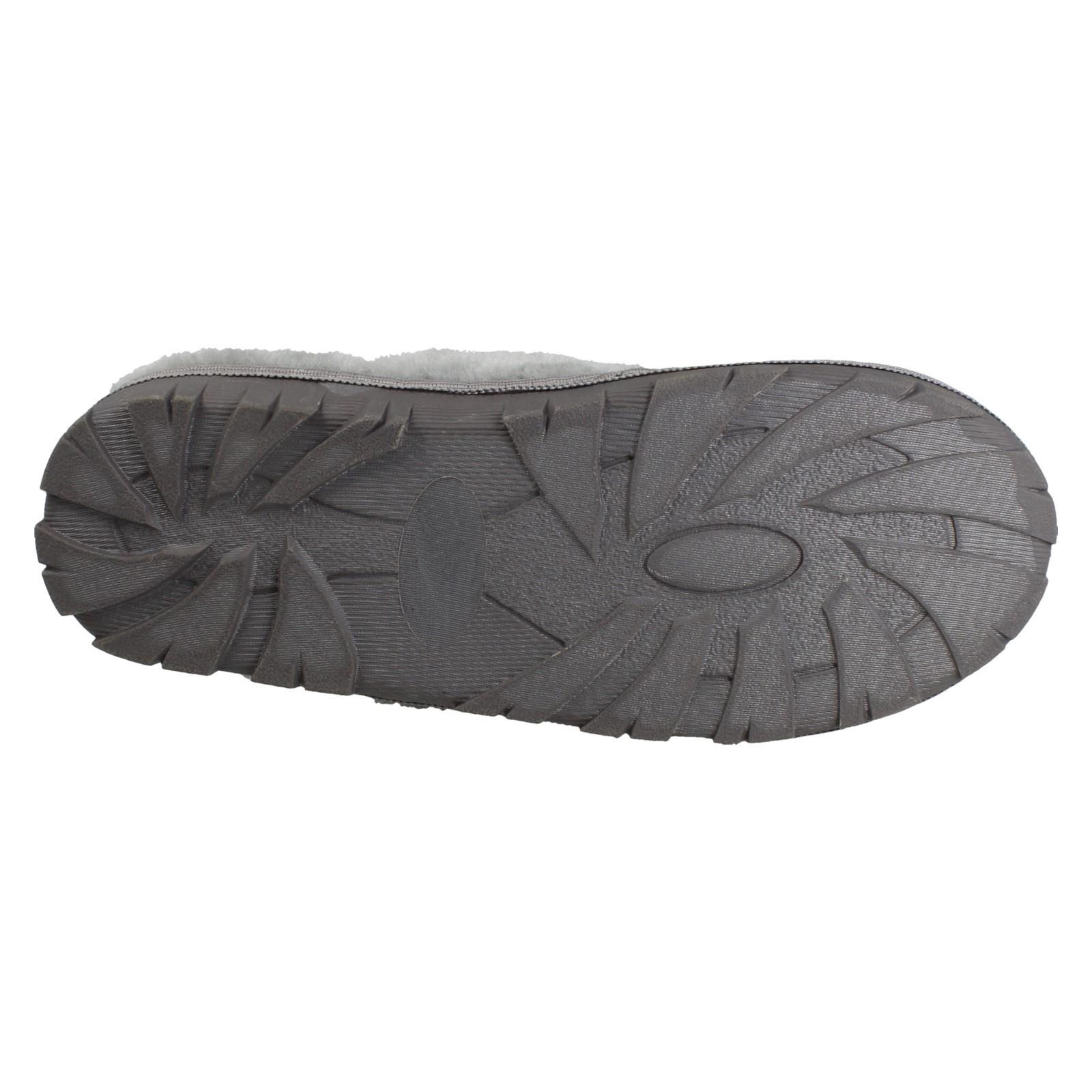 Mujer Spot On Mula Piel Sintética Forrado sin Cordones Ropa Cómoda Pantuflas - Imagen 28 de 46