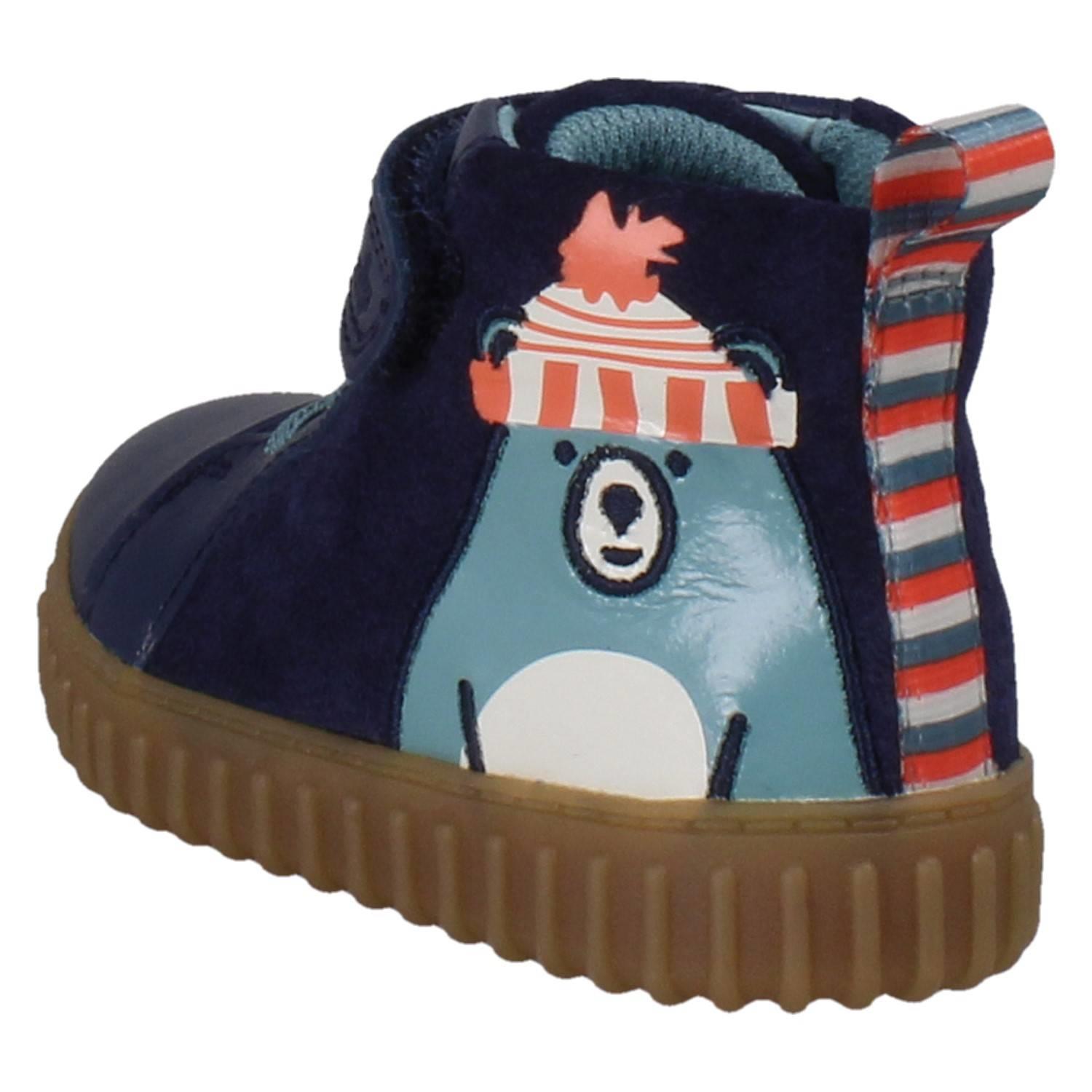 Jungen Clarks Elastische Spitze Kuschelig Bär Face Leather Stiefeletten Cove Art - Picture 4 of 10