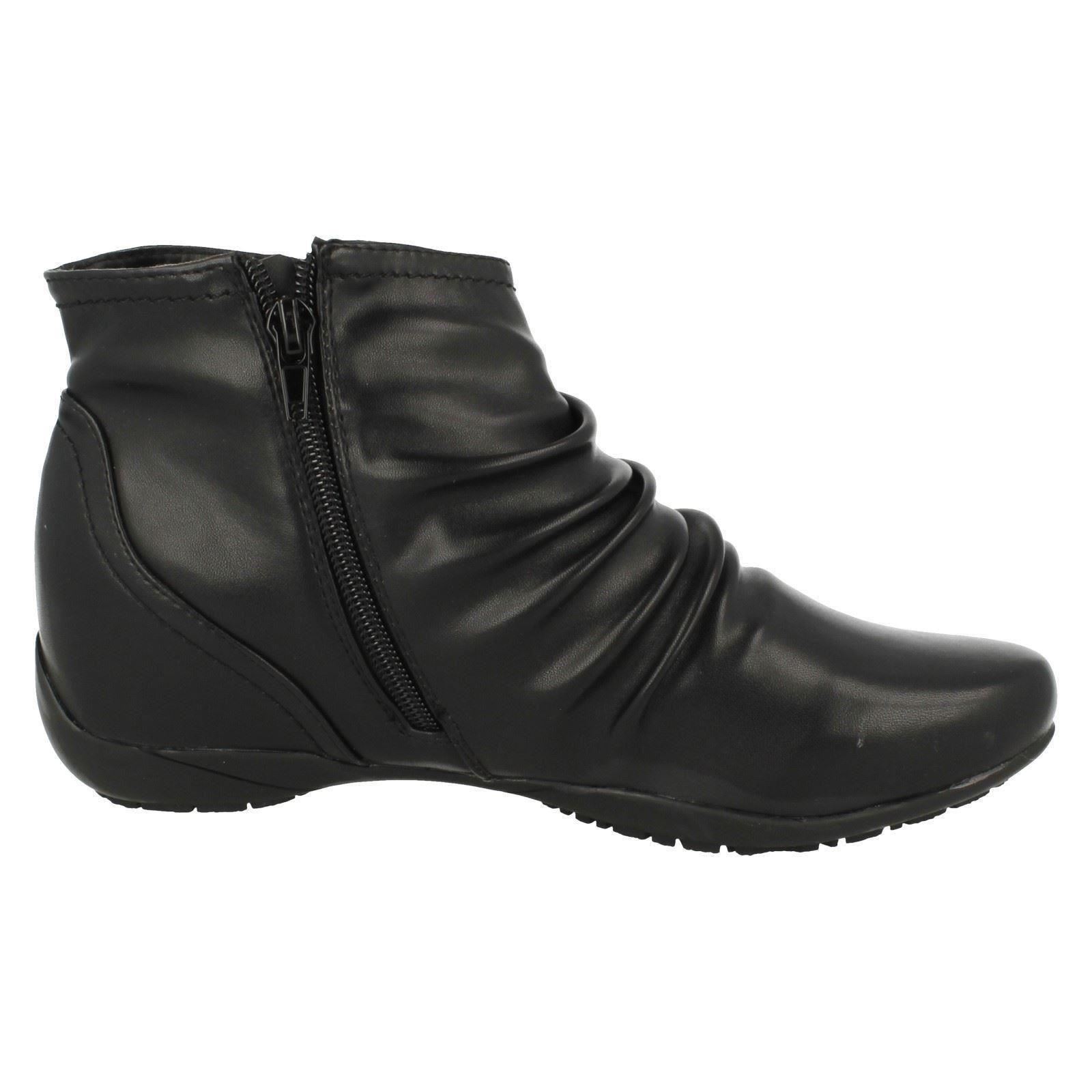 Ladies Down to Earth Casual Ankle Boots 'F5R0675' - Picture 7 of 19