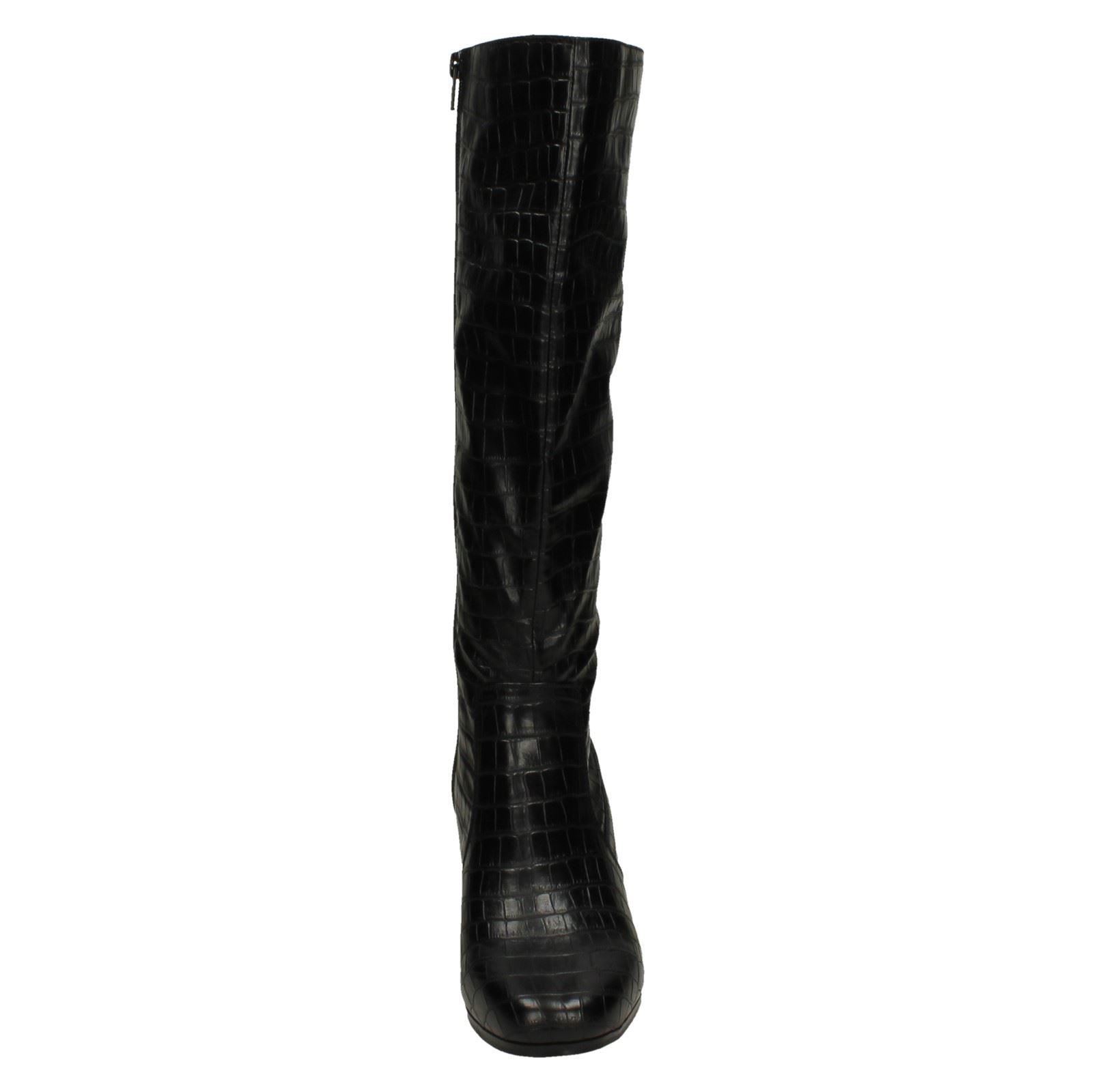 Ladies Spot On Extra Wide Fitting Knee High Boots - Picture 9 of 19