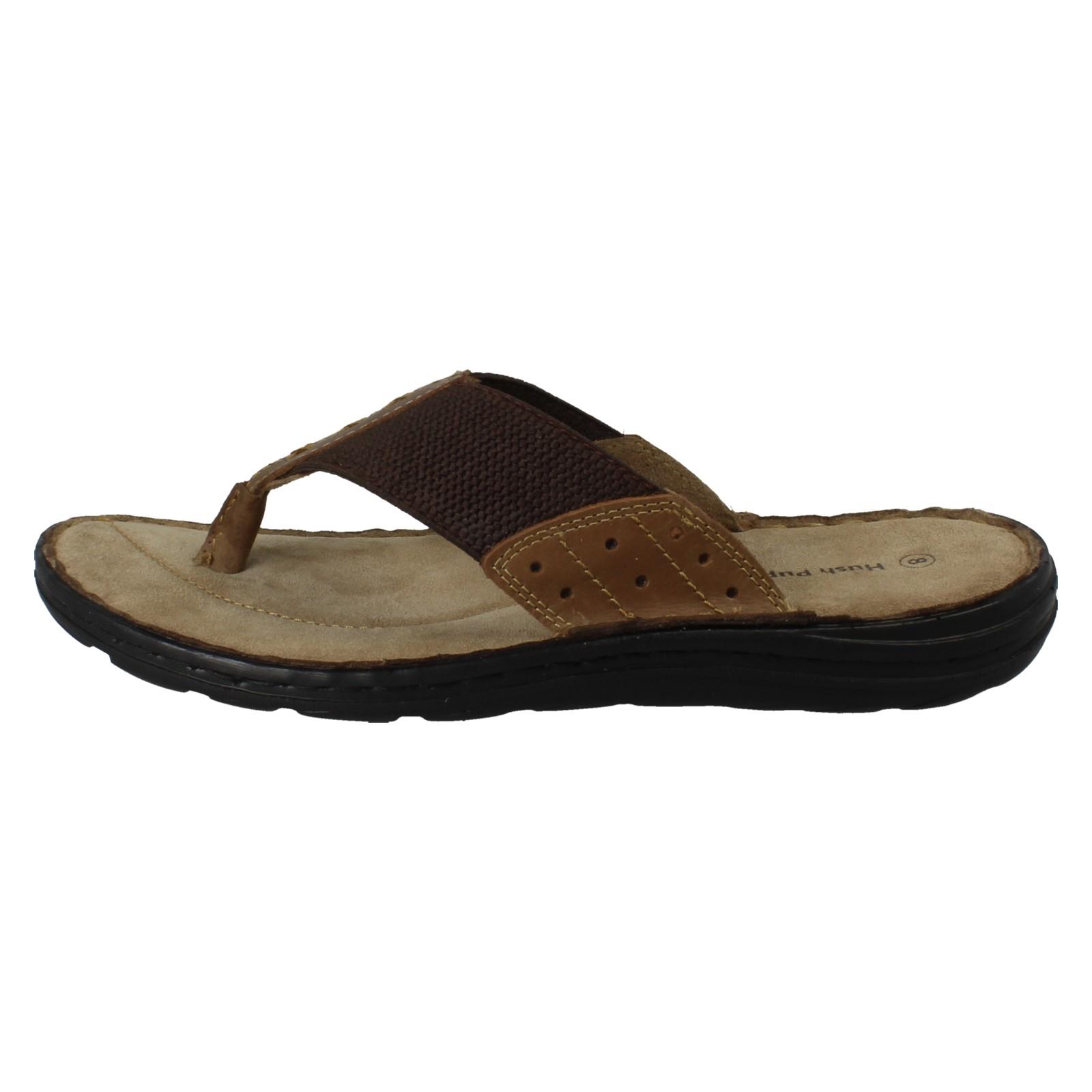 Uomo Hush Puppies pelle Infradito Estate Vacanza Sandali Alan - Picture 3 of 10