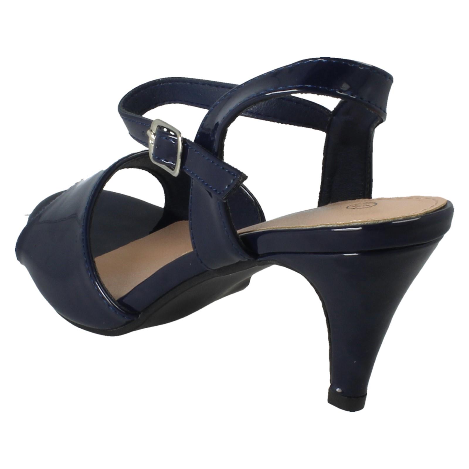 Sandalias de tacón formales de ajuste ancho con cierre de hebilla Anne Michelle para dama "F1R2114" - Imagen 40 de 46