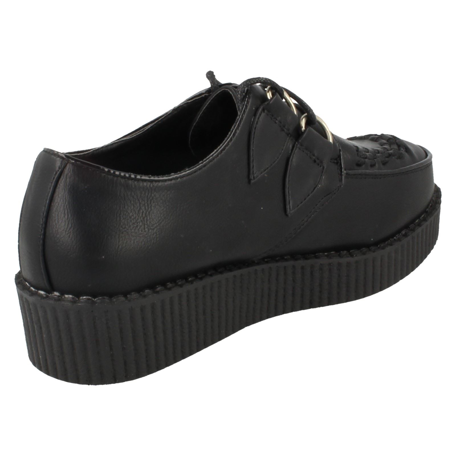 Ladies Spot On Casual Threaded Vamp Thick Sole Shoes eBay