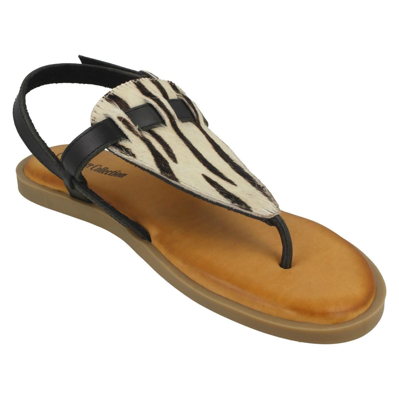 Ladies Leather Collection Animal Print "Sandals" - Picture 8 of 28
