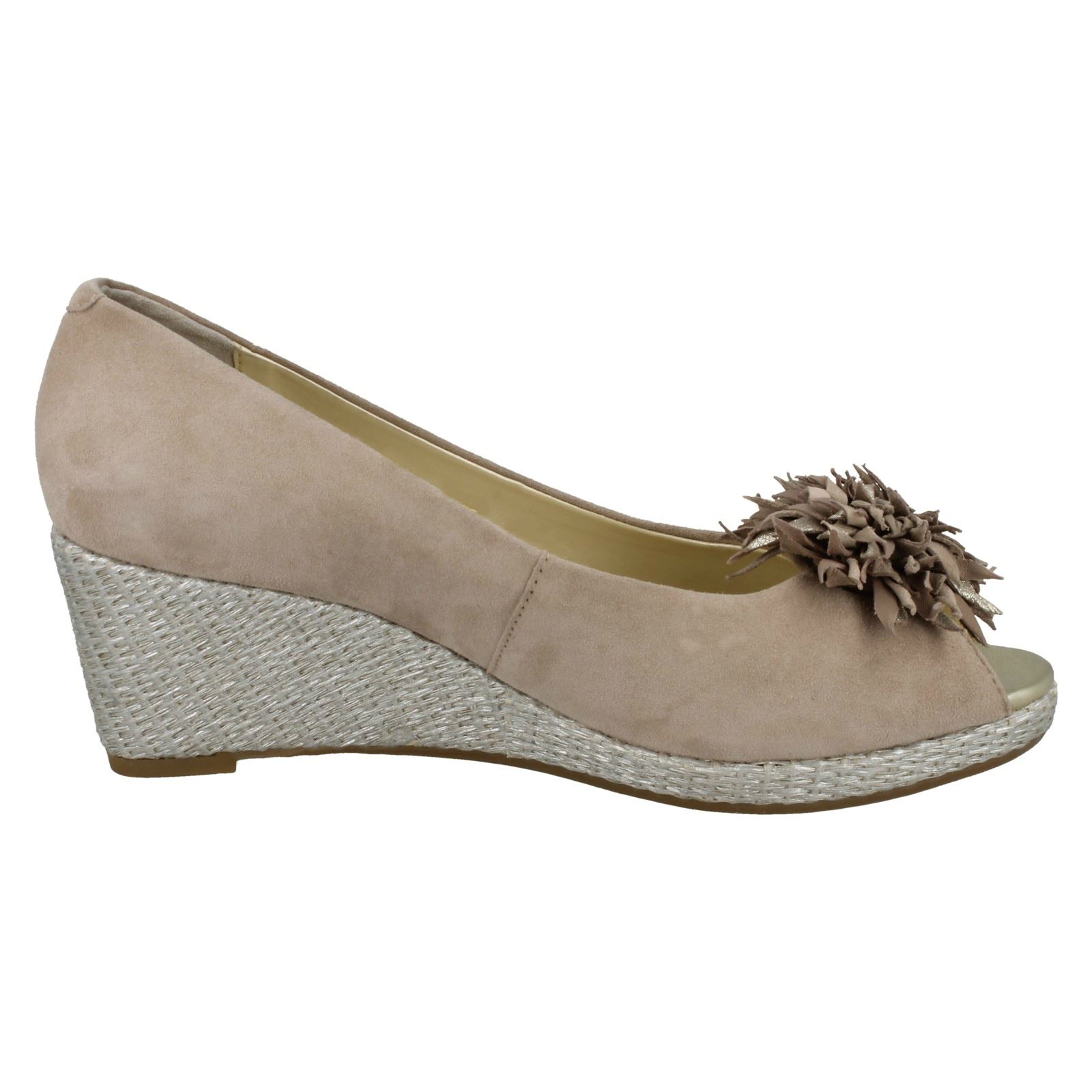 van dal peep toe wedge shoes