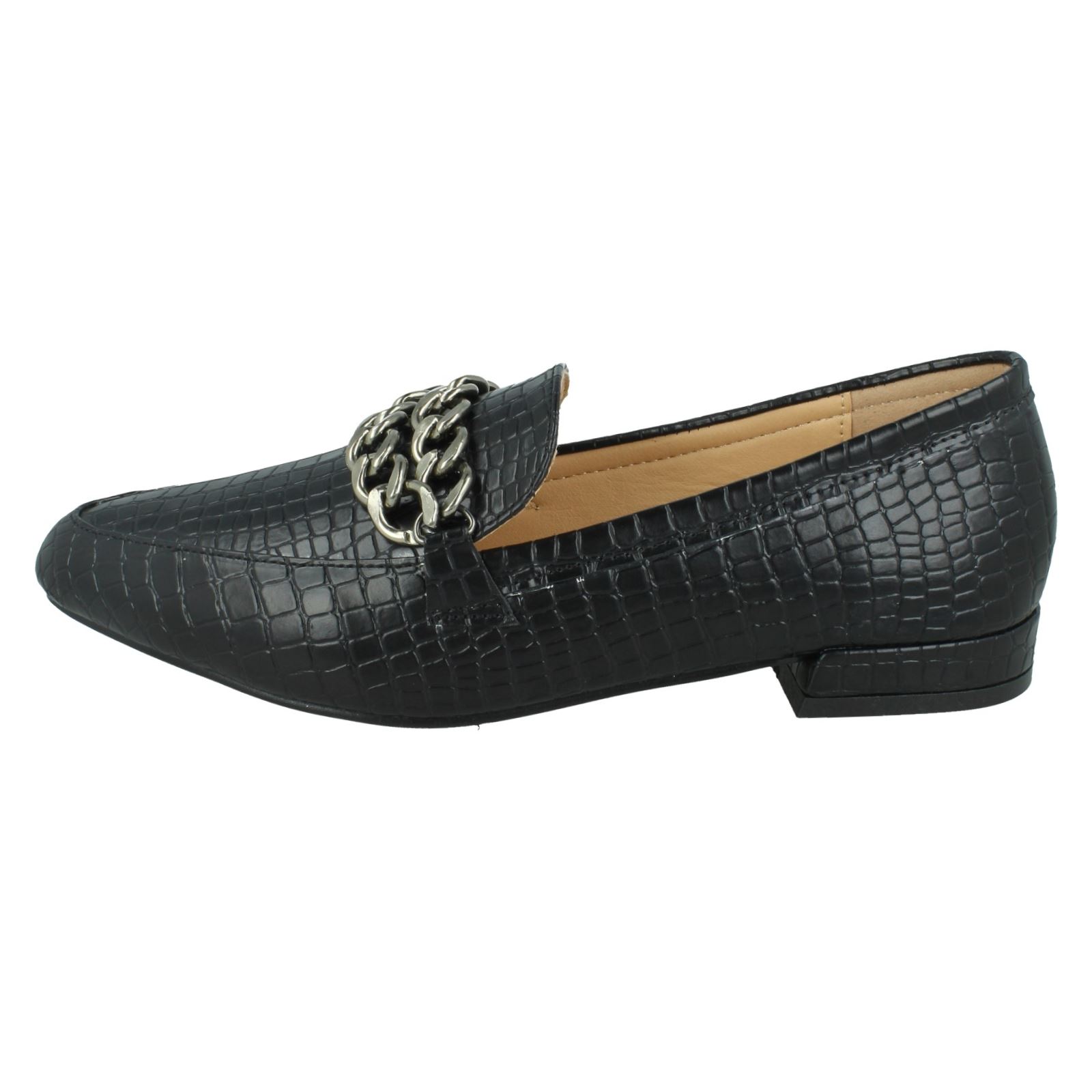 Ladies Spot On Wide Fit Loafers 'F8R0534' - Picture 4 of 19