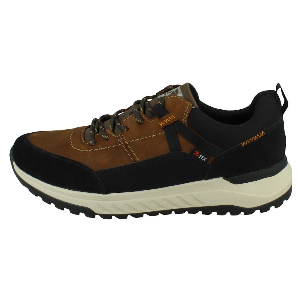 Mens Rieker Leather Lace Up Water-Resistant R-TEX Casual Shoes: U0100 - Picture 3 of 10
