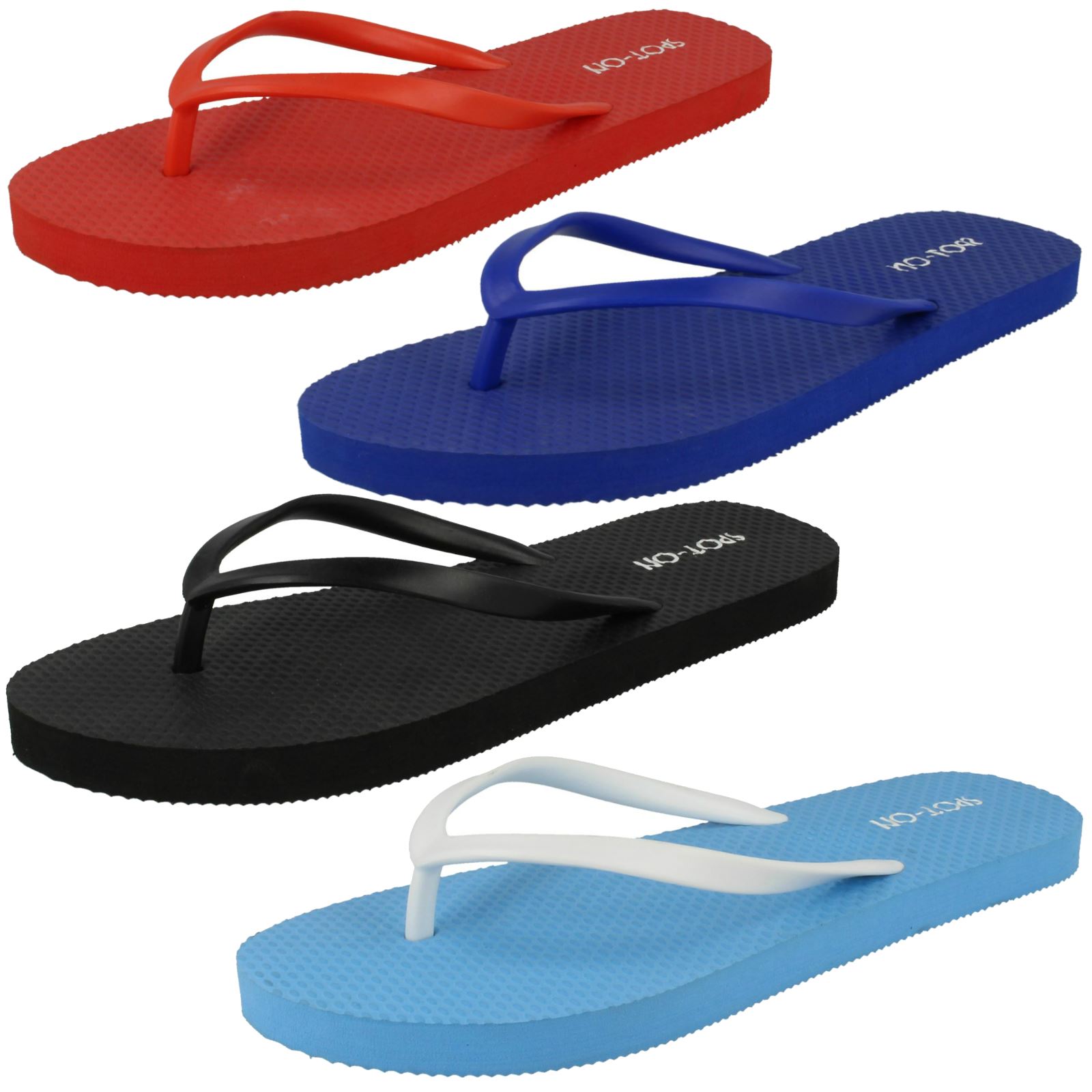 Ladies Spot On Toe Post Flip Flops eBay