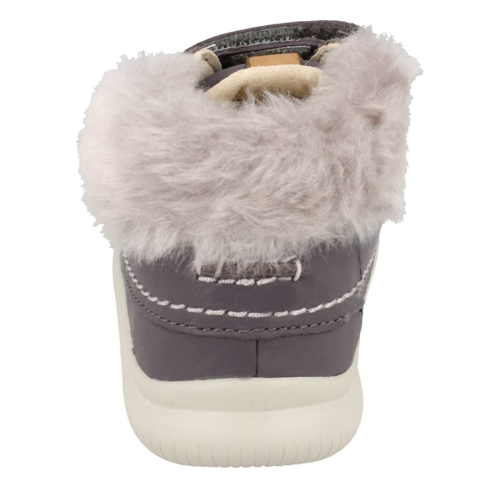Niñas Clarks Botines Antracita 'nube púrpura Flufi' BrBqO