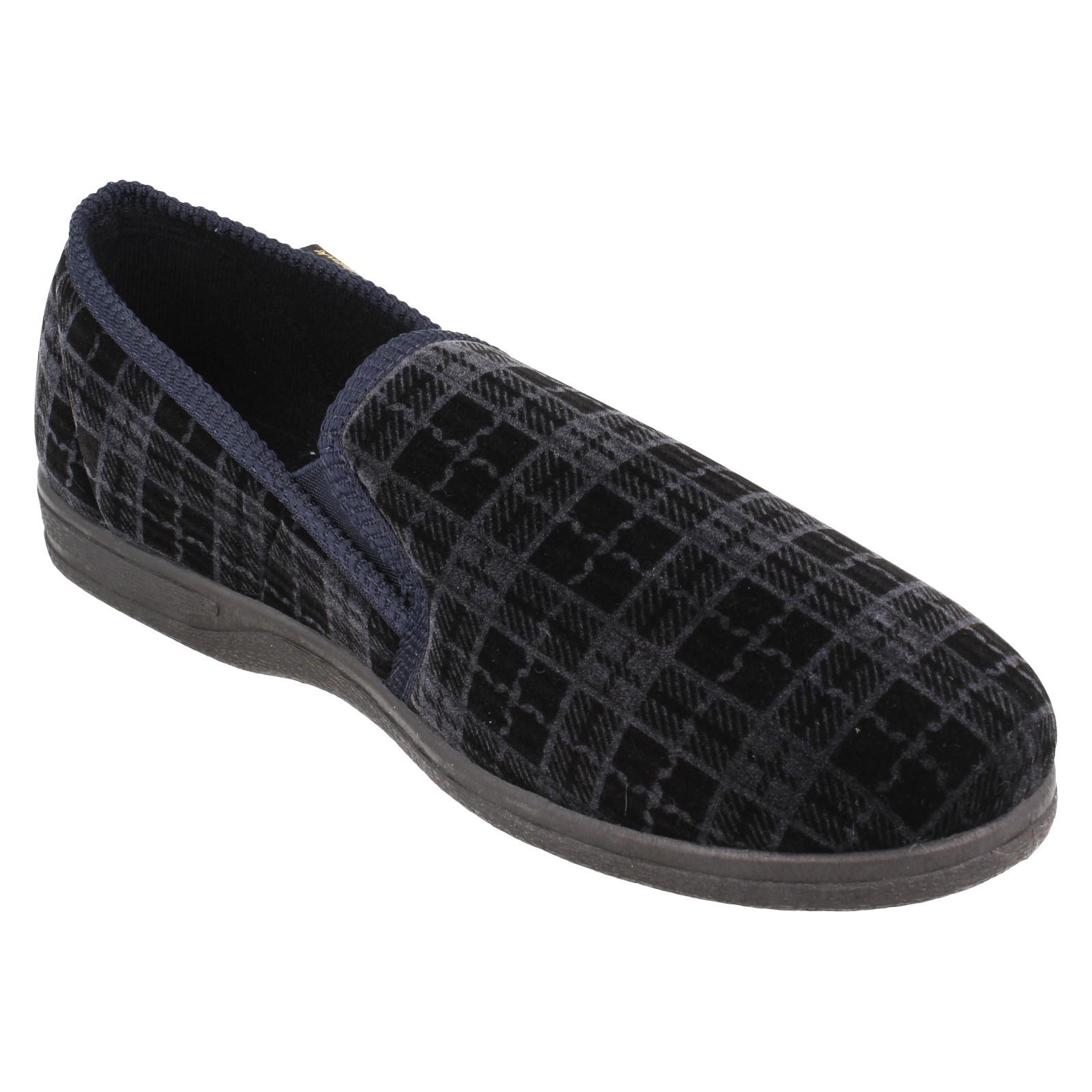 Mens Rosebank Twin Gusset Indoor Slippers Jack - Picture 8 of 19