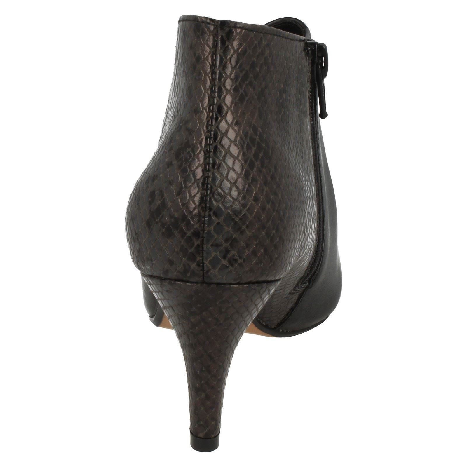 Arista Negro Botines para con Clarks Smart cremallera mujer Flirt xZxYO8w