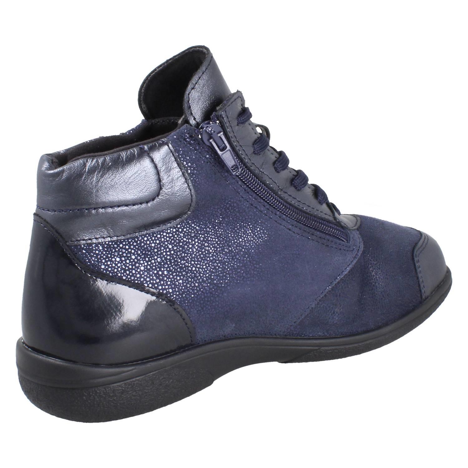 Damen DB Shoes Breite Passform Doppel Zip & Spitze Leder Stiefelette: Nova - Picture 10 of 14