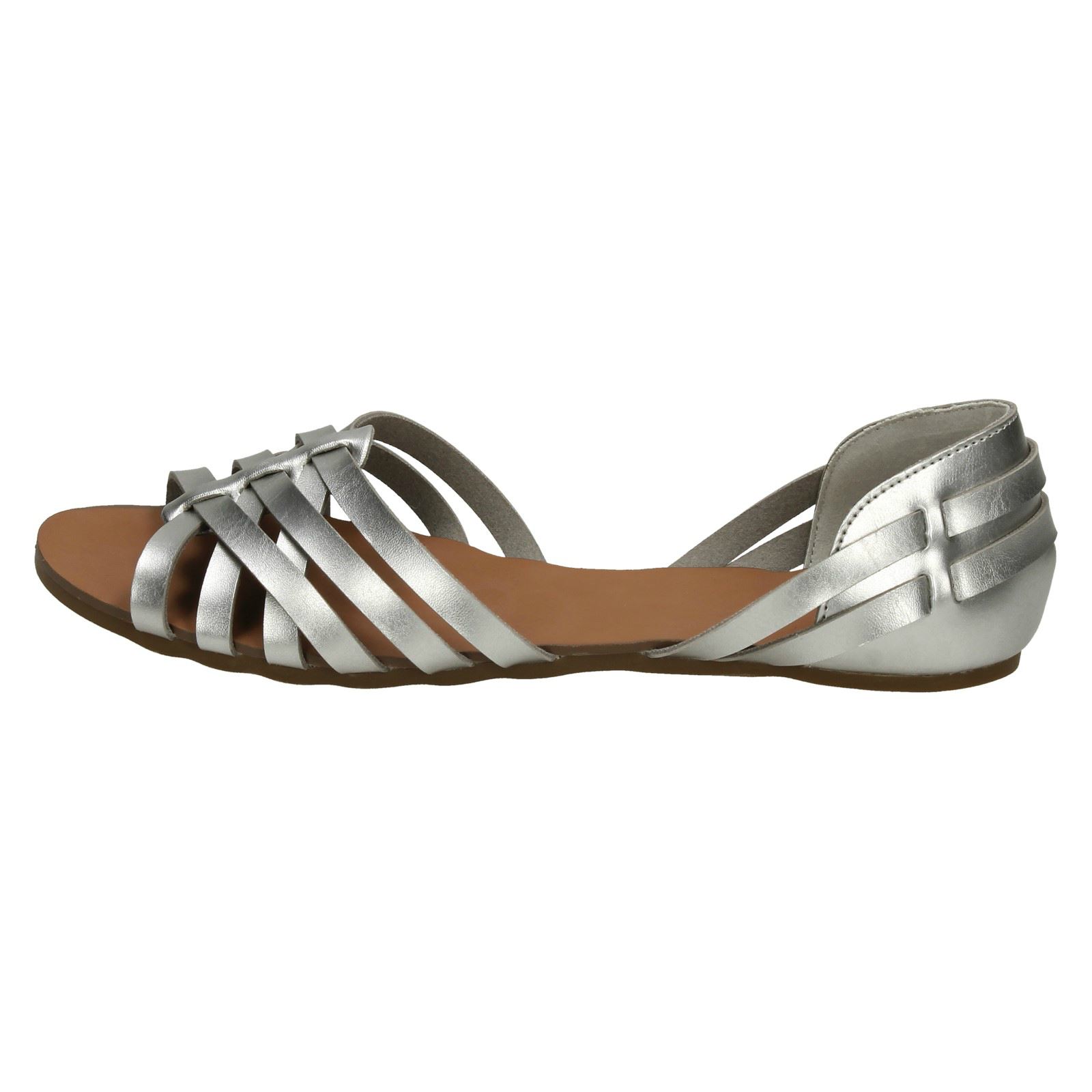 Sandalias Planas Tejidas Con Tiras Spot On Para Dama F0R0051 - Imagen 12 de 28